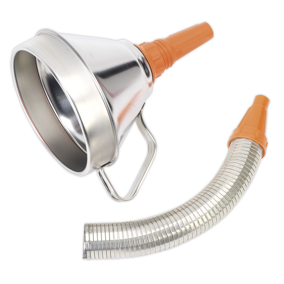 Sealey Funnel Metal with Flexible Spout & Filter Ø160mm