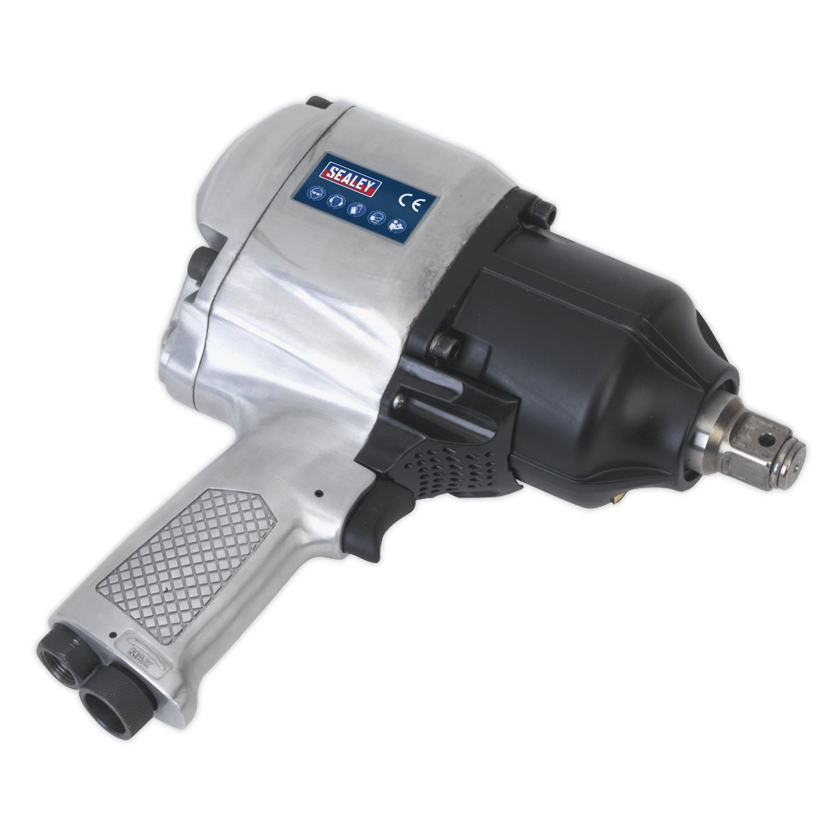 Sealey Air Impact Wrench 1"Sq Drive Pistol Type - Twin Hammer