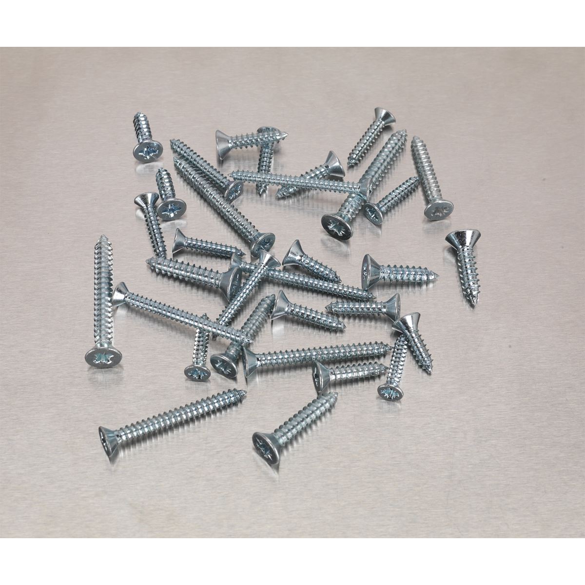 Sealey Self-Tapping Screw Assortment 600pc Countersunk Pozi Zinc