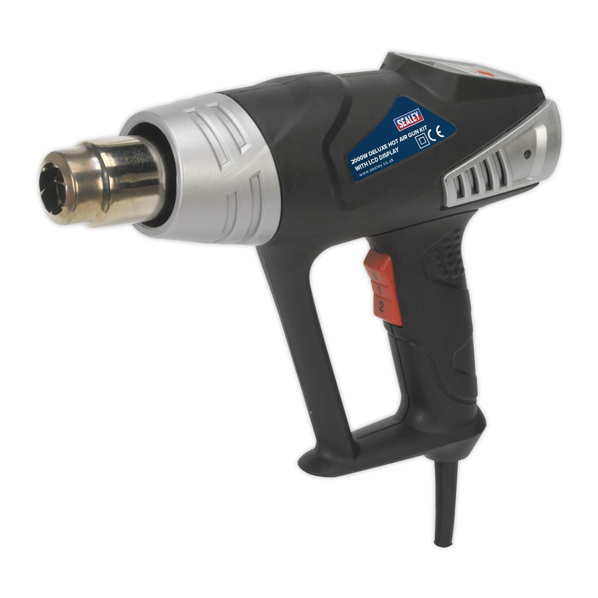 Sealey Deluxe Hot Air Gun Kit with LED Display 2000W 80-600°C