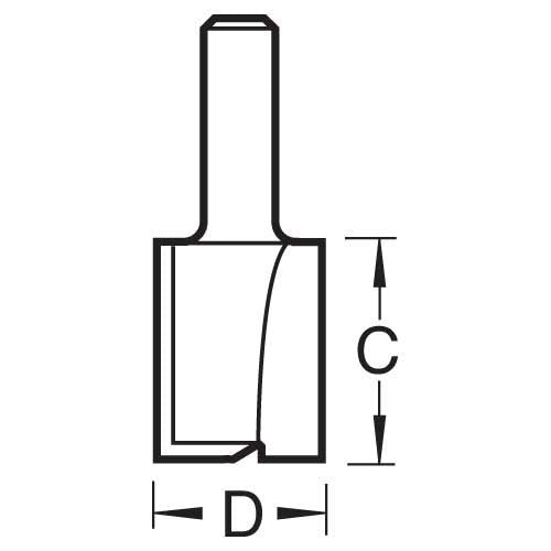 Trend Craft Pro 12mm X 19mm 1/4In Shank Router Cutter Bit For Use With Hinge Jigs C019AX1/4TC