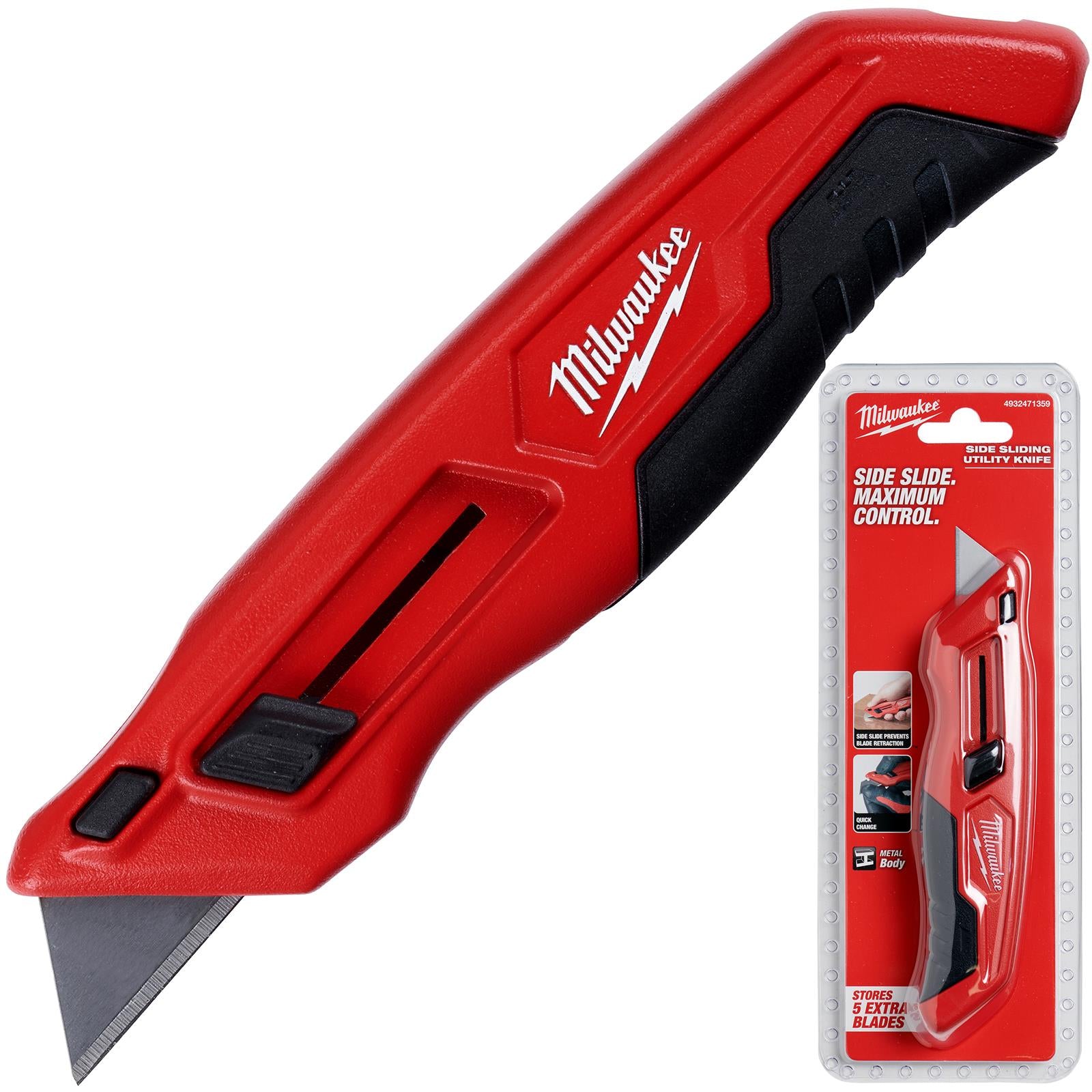Milwaukee Sliding Retractable Utility Knife Blade Cutter Cutting