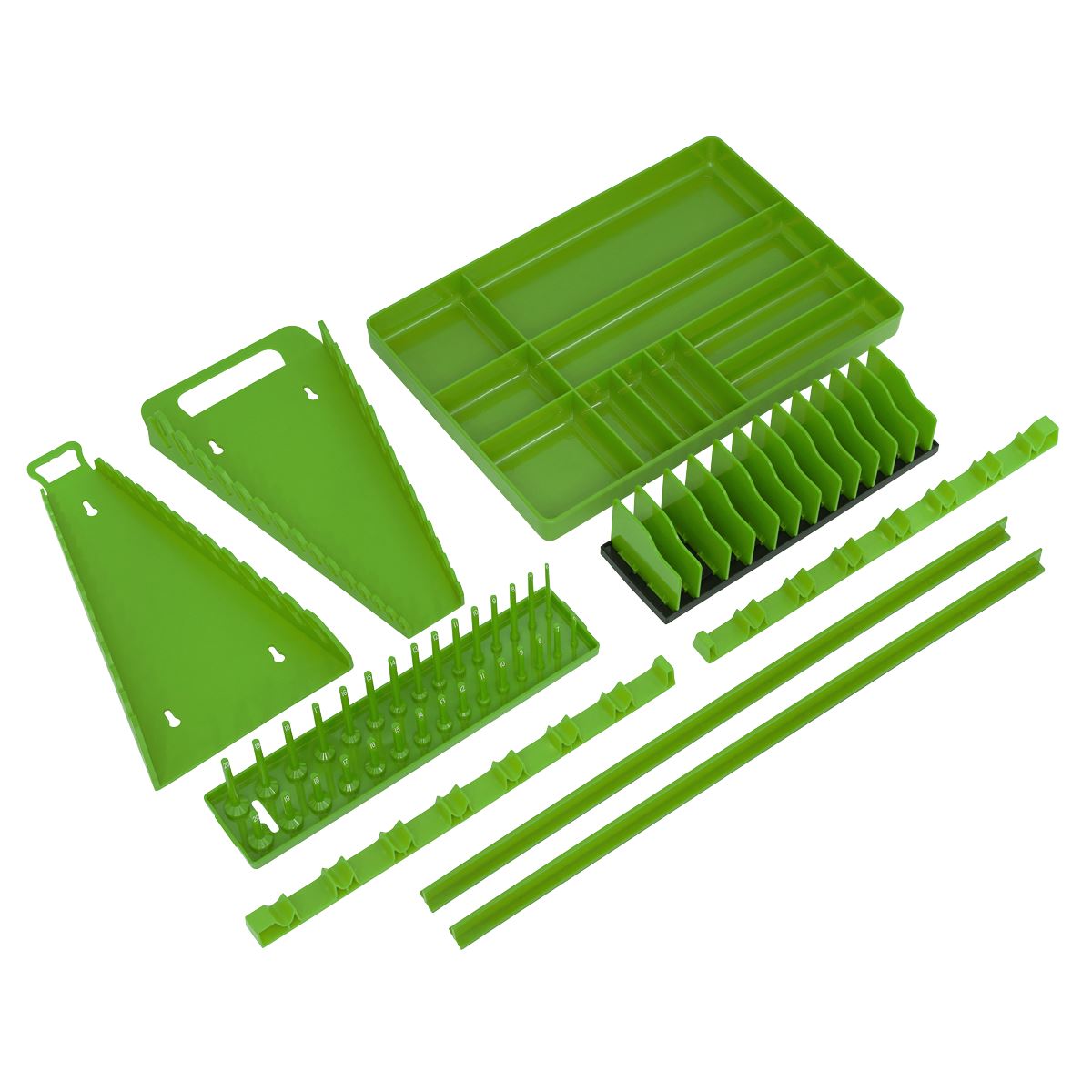 Sealey Premier Tool Storage Organizer Set 9pc - Hi-Vis Green