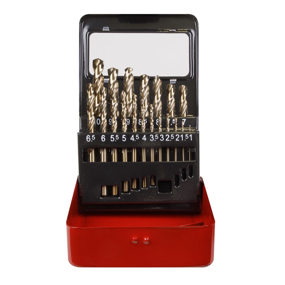 Sealey 19 Piece Cobalt Drill Bit Set 1-10mm Metric Drilling Extra Hard Re-Sharpened