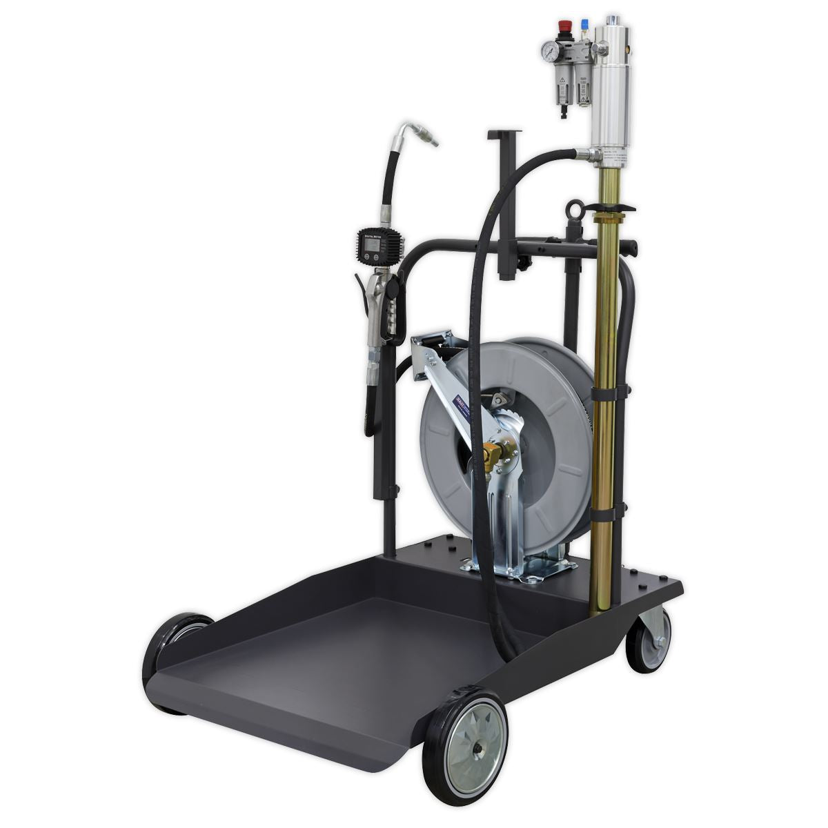 Sealey Oil Dispensing System Air Operated with 10m Retractable Hose Reel