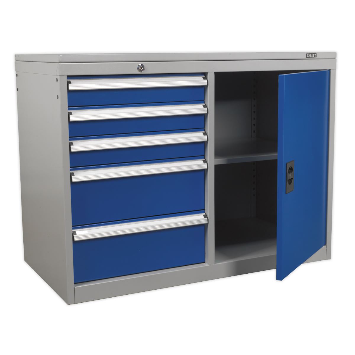 Sealey Premier Industrial Industrial Cabinet/Workstation 5 Drawer & 1 Shelf Locker