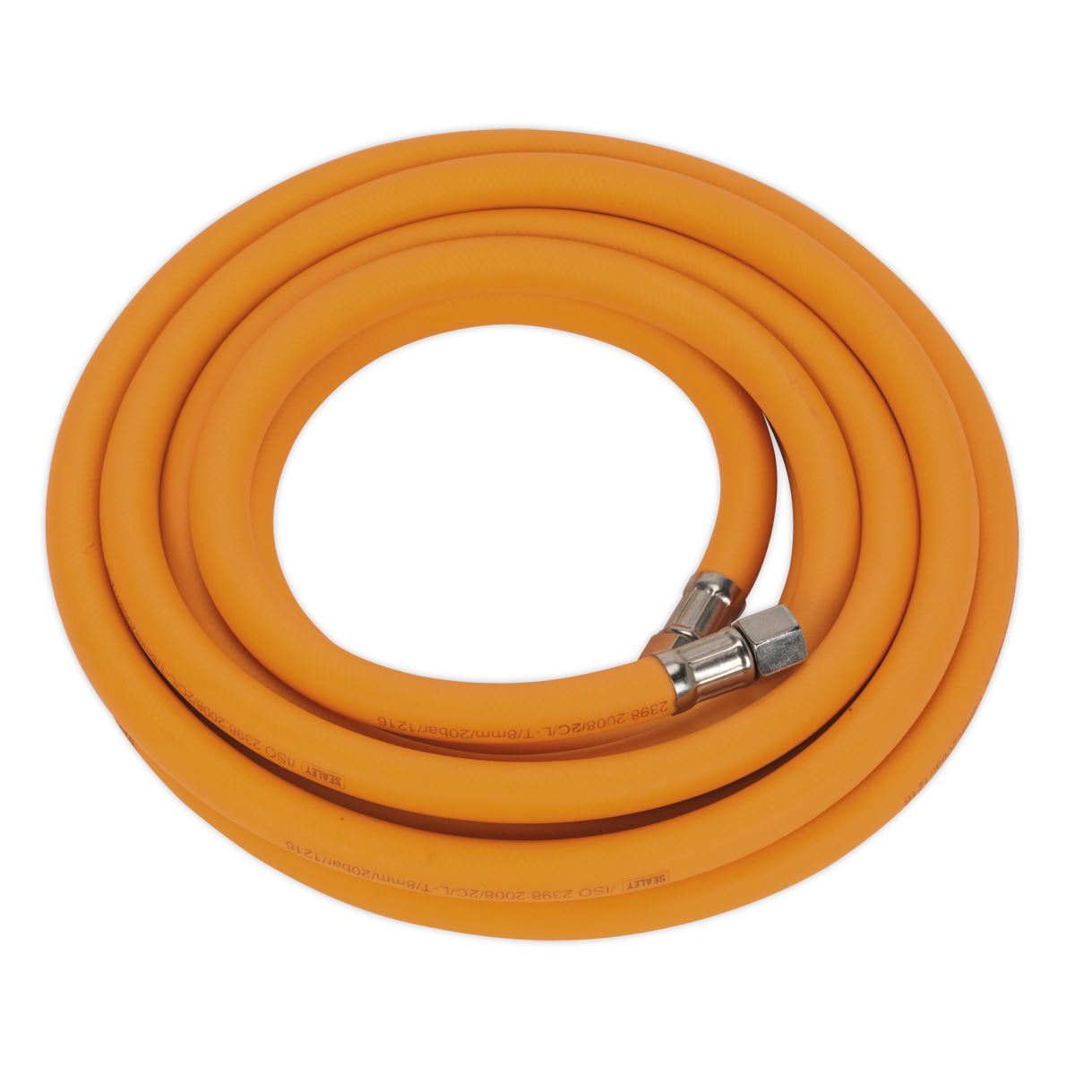 Sealey 5m x Ø8mm High Visibility Hybrid Air Hose 1/4" BSP Unions