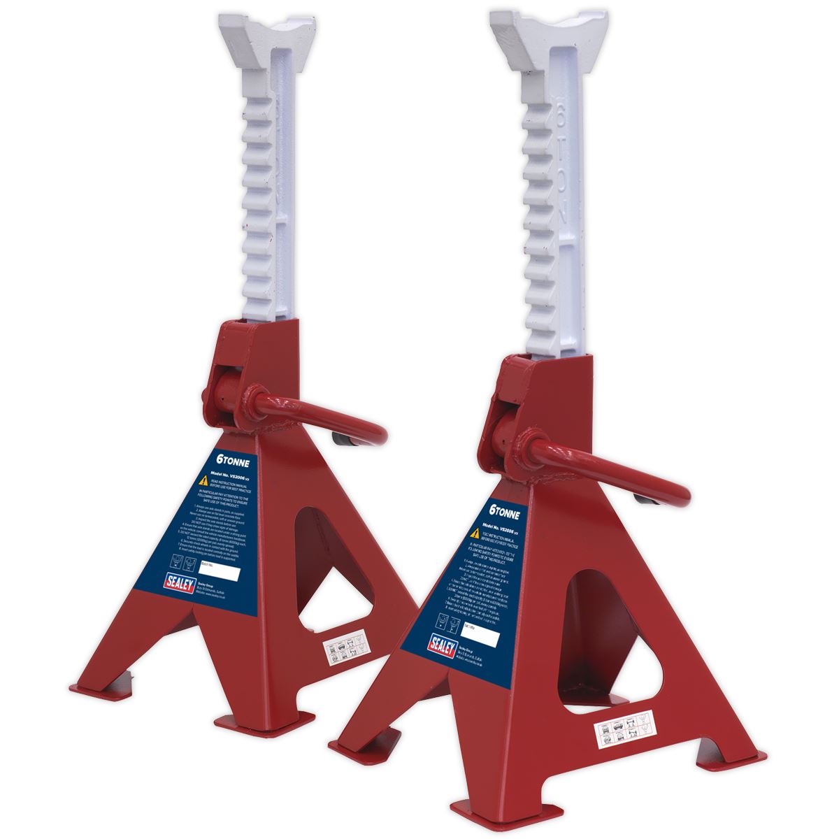 Sealey Ratchet Type Axle Stands (Pair) 6 Tonne Capacity per Stand