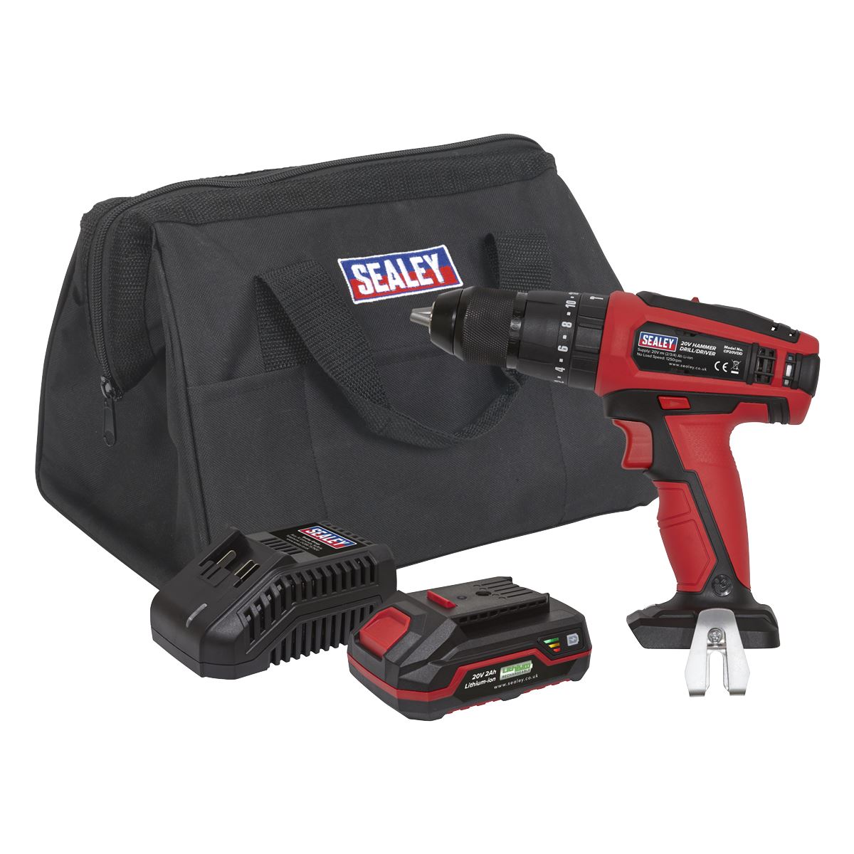 Sealey Combi Drill/Driver Kit Ø13mm 20V 2Ah SV20 Series Lithium-ion