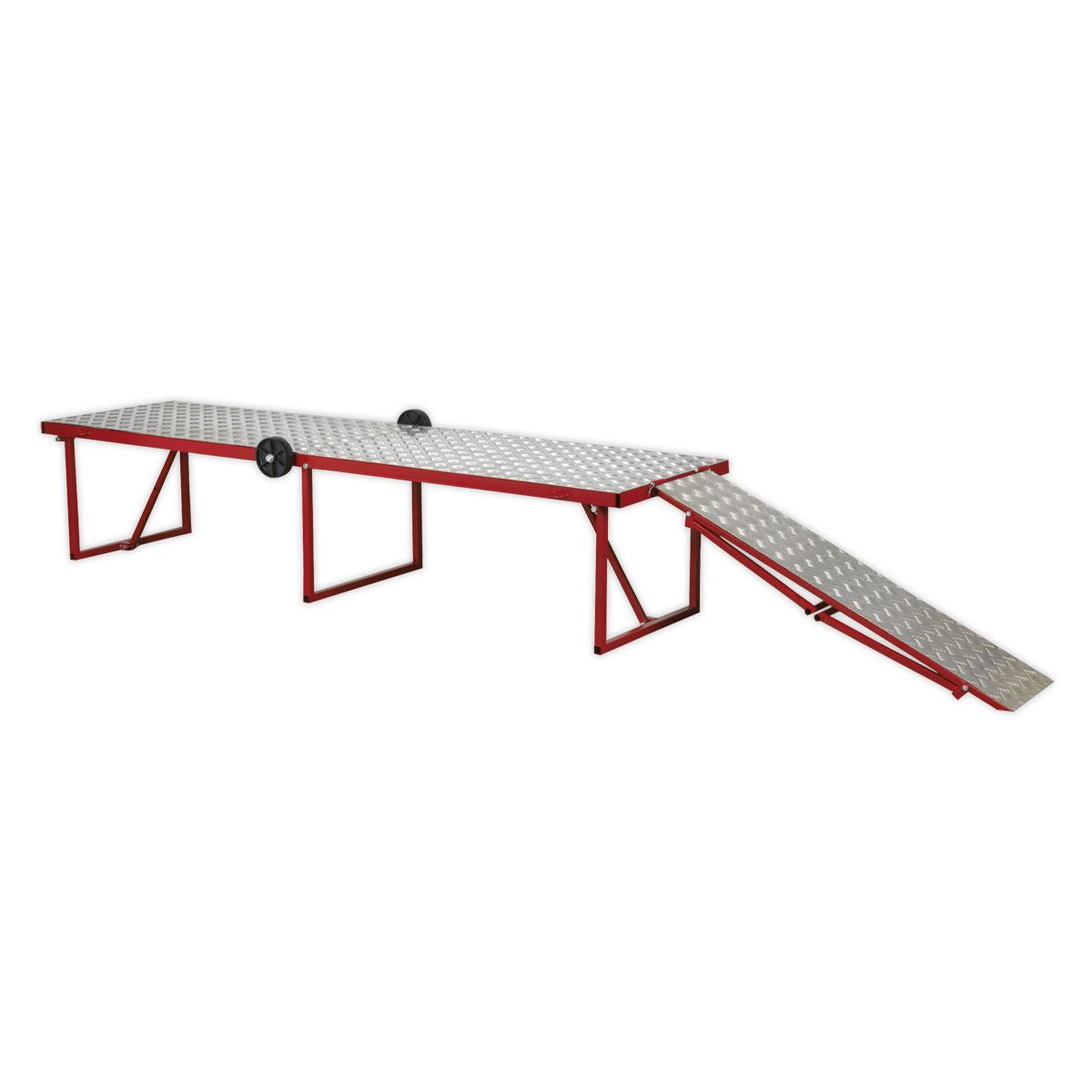 Aluminum folding store workbench