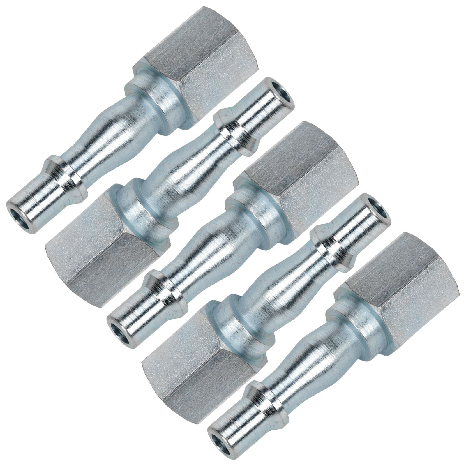 Sealey 5 Pack 1/4" BSP Female Screwed Bayonet Adaptor Air Line Fitting Connector