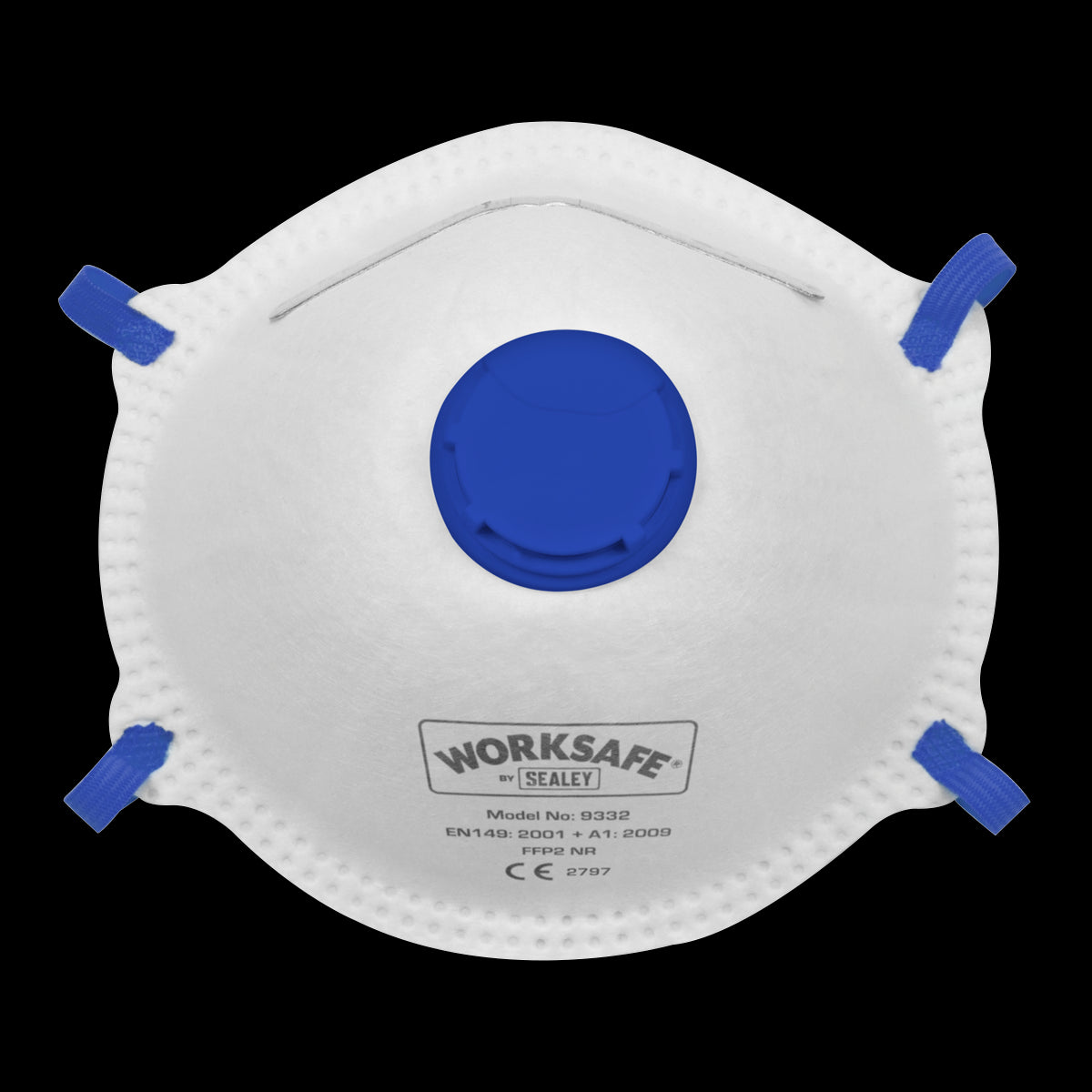 Worksafe by Sealey Cup Mask Valved FFP2 - Pack of 10