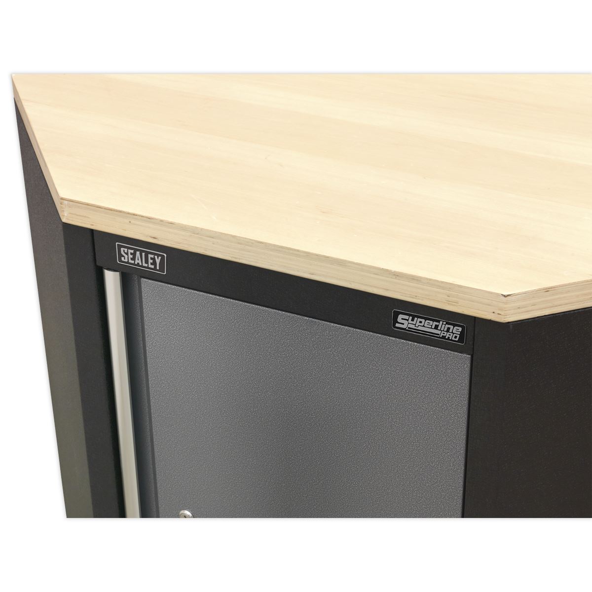 Sealey Superline Pro Pressed Wood Worktop for Modular Corner Cabinet 865mm