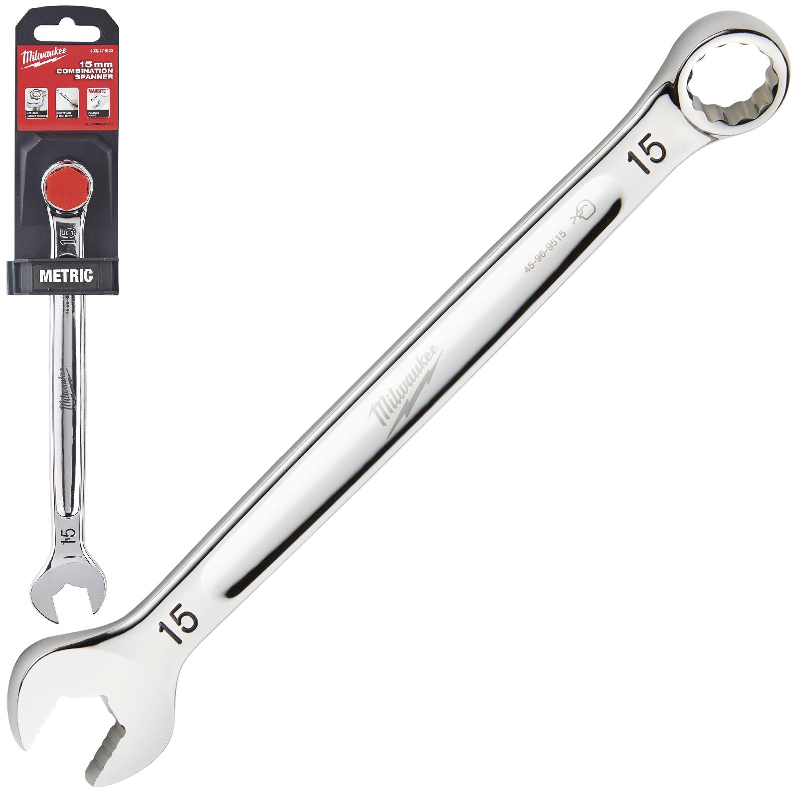 Milwaukee Combination Spanner MAX BITE 15mm Length 200mm