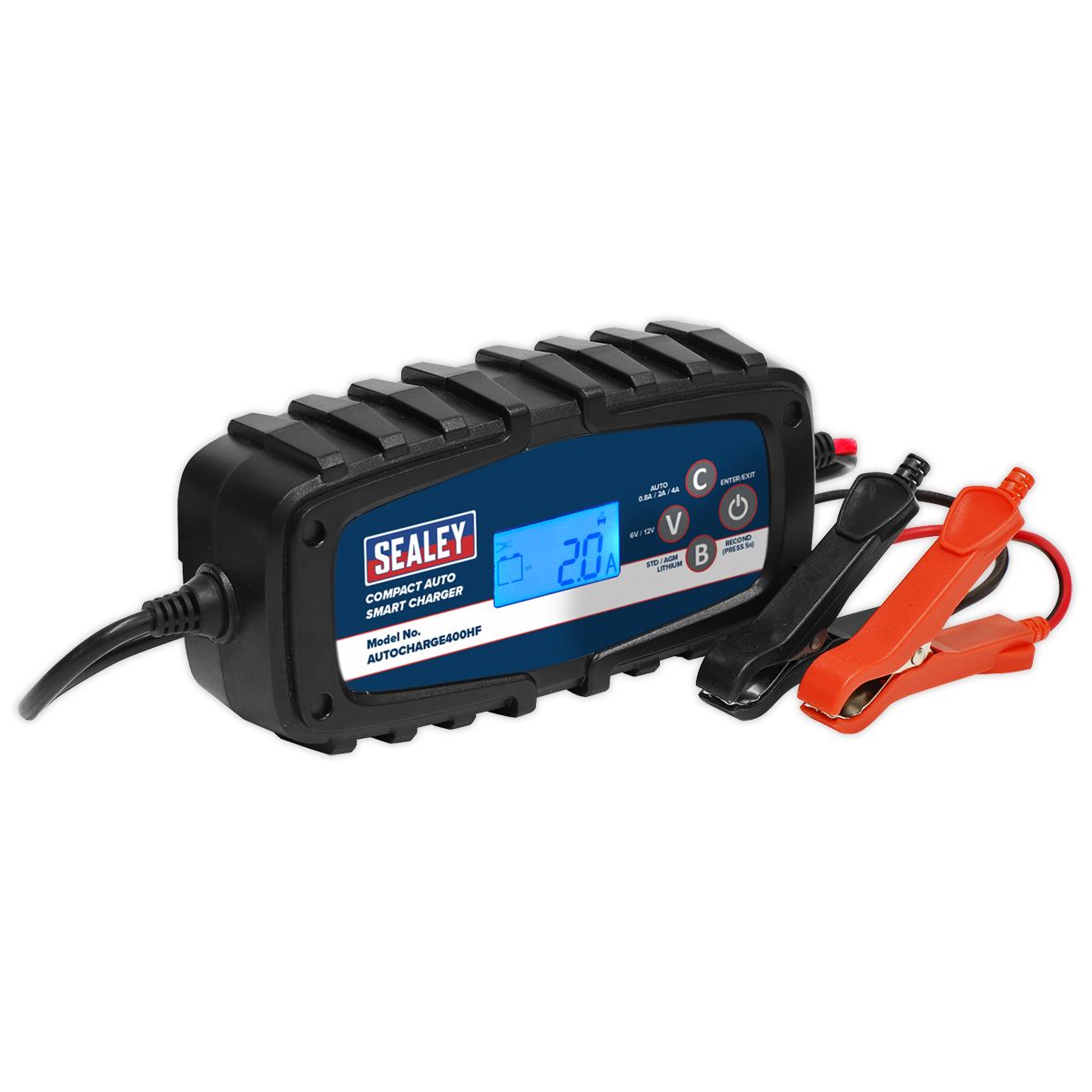 Sealey Compact Auto Smart Charger & Maintainer 4A 6/12V