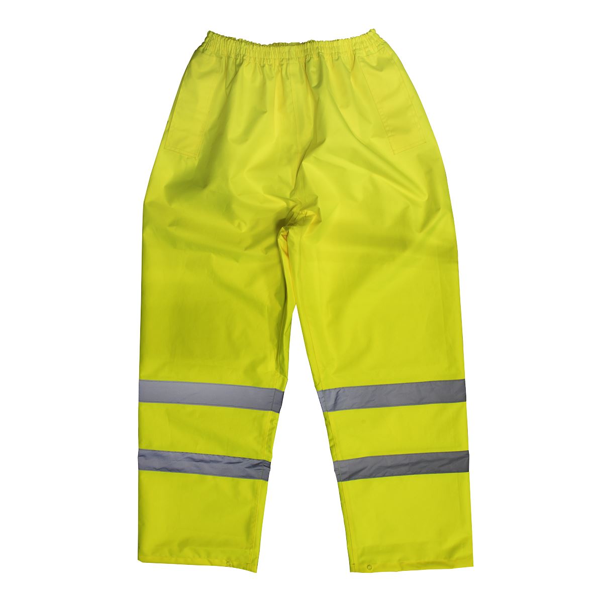 Worksafe by Sealey Hi-Vis Yellow Waterproof Trousers - Large
