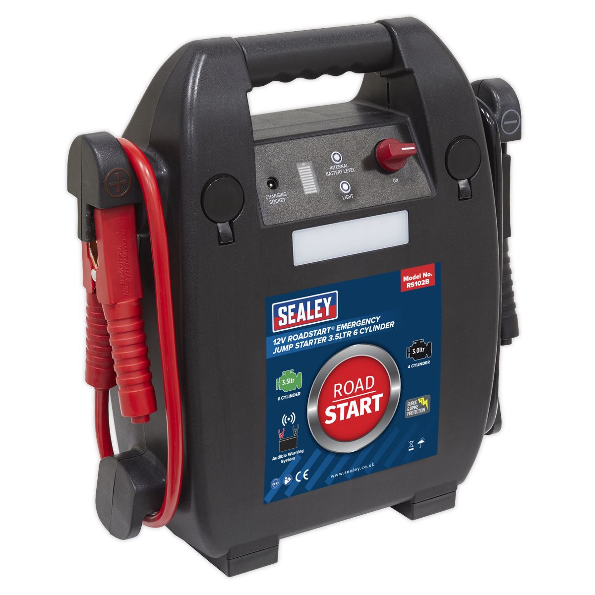 Sealey RoadStart® Emergency Jump Starter 12V 3.5L 6-Cylinder