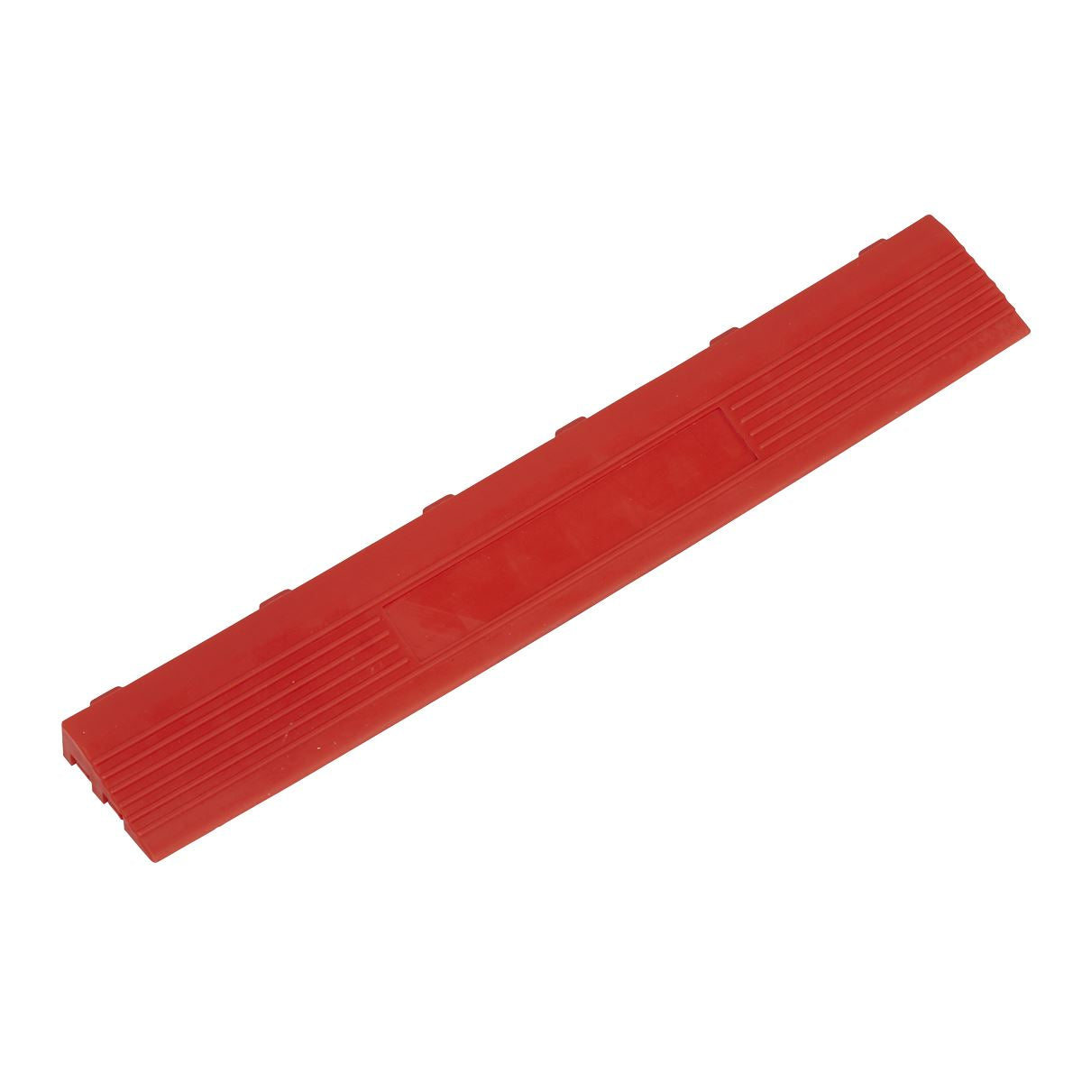 Sealey Polypropylene Floor Tile Edge 400 x 60mm Red Female - Pack of 6