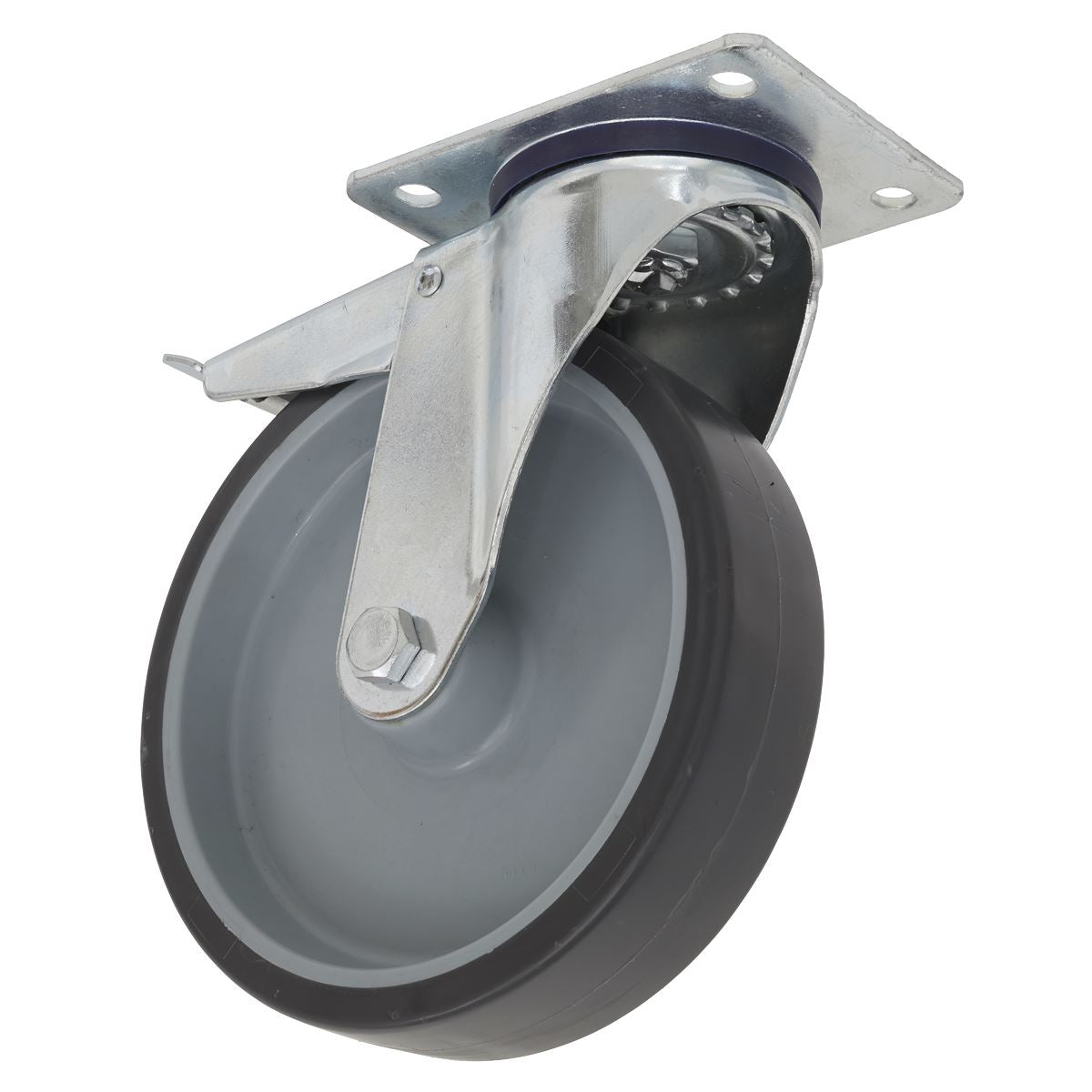 Sealey Medium-Duty Thermoplastic Swivel Castor Wheel with Total Lock Ø50mm - Trade