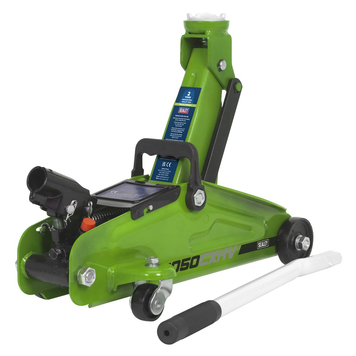 Sealey Short Chassis Trolley Jack 2 Tonne - Green