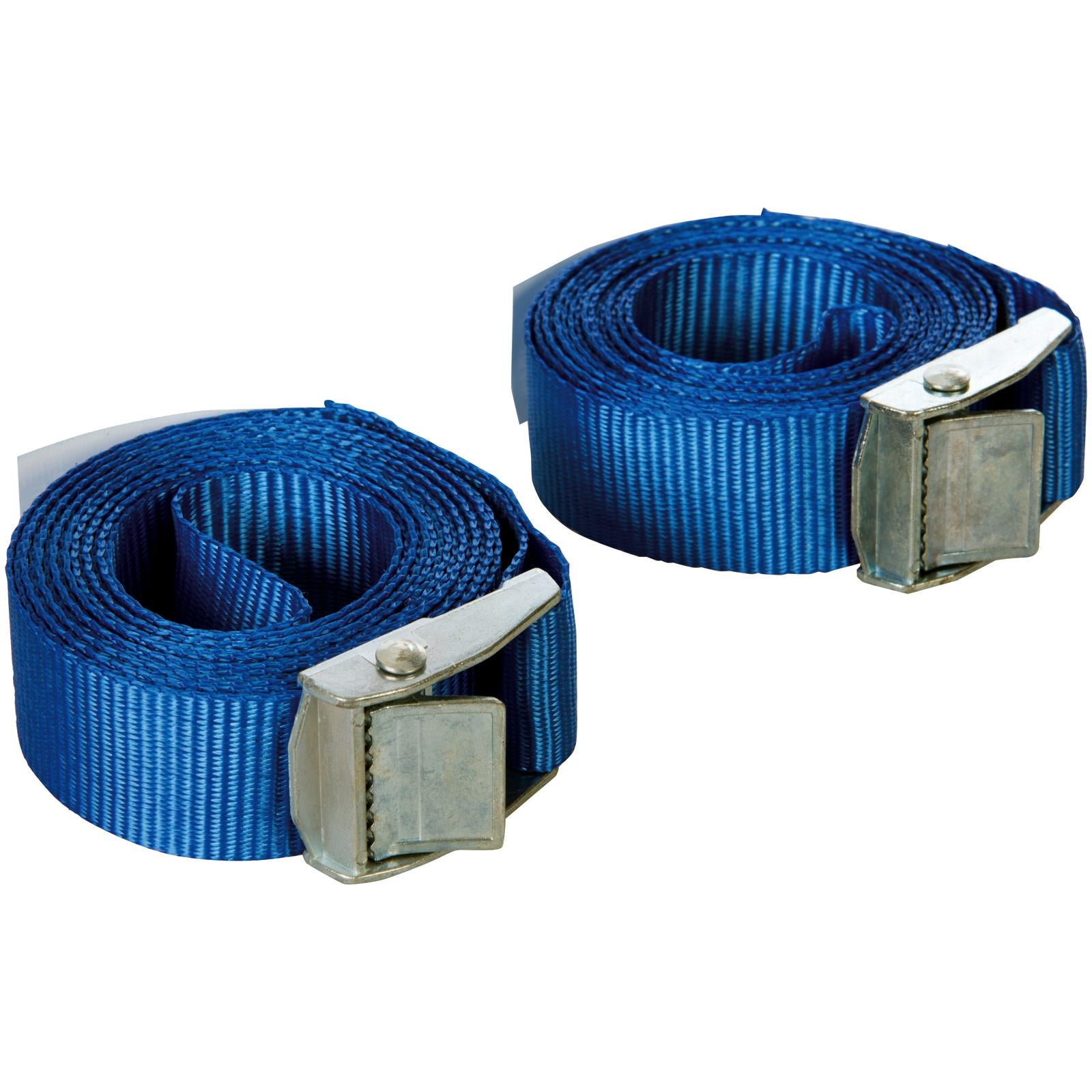 Silverline 2 Piece Buckled Straps Set 2.5m x 25mm Securing Cargo Lash