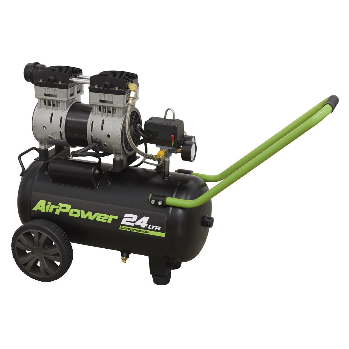 Sealey Low Noise Air Compressor 24L Direct Drive 1hp