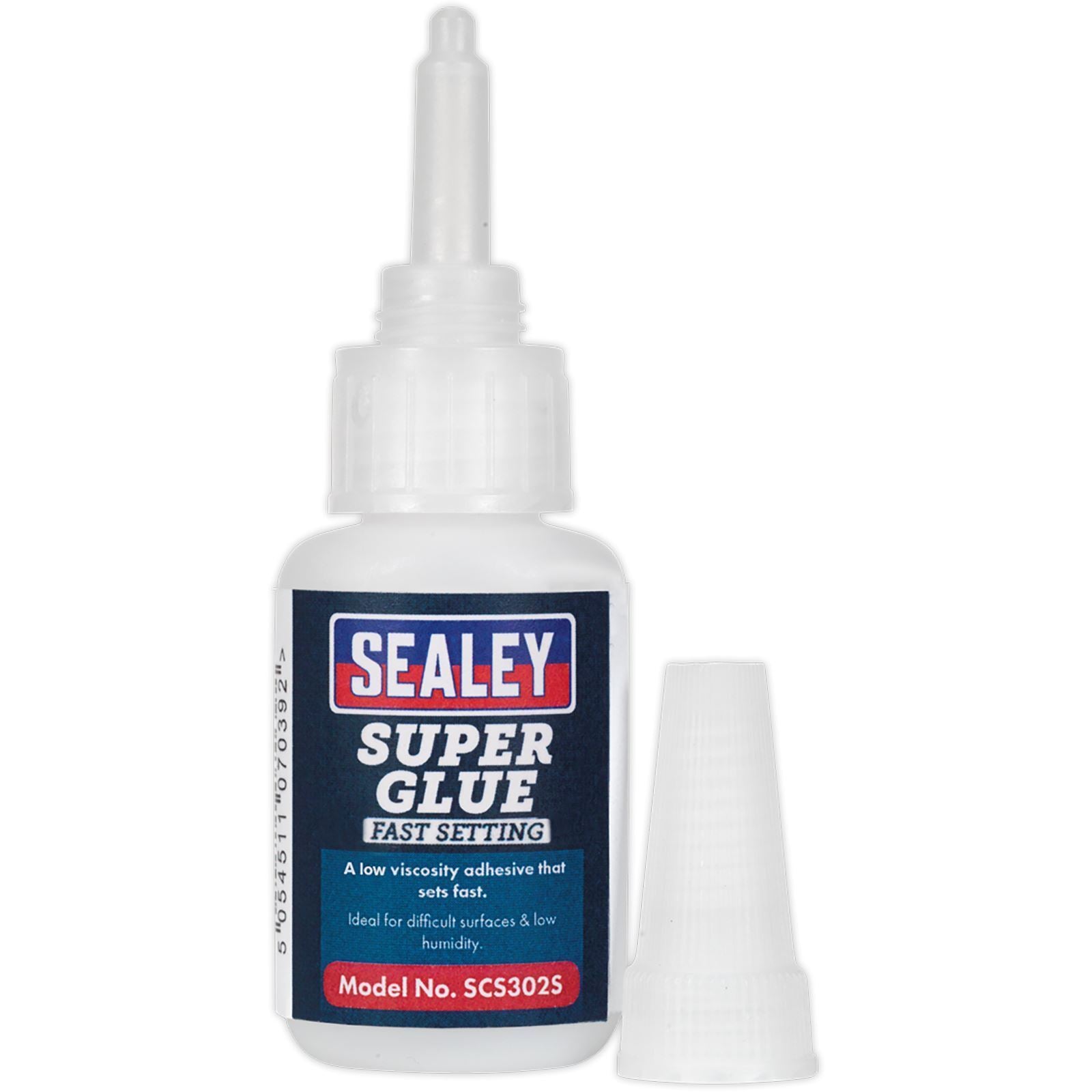 Sealey Super Glue Fast Setting 20ml Metal Rubber Plastic Wood Adhesive