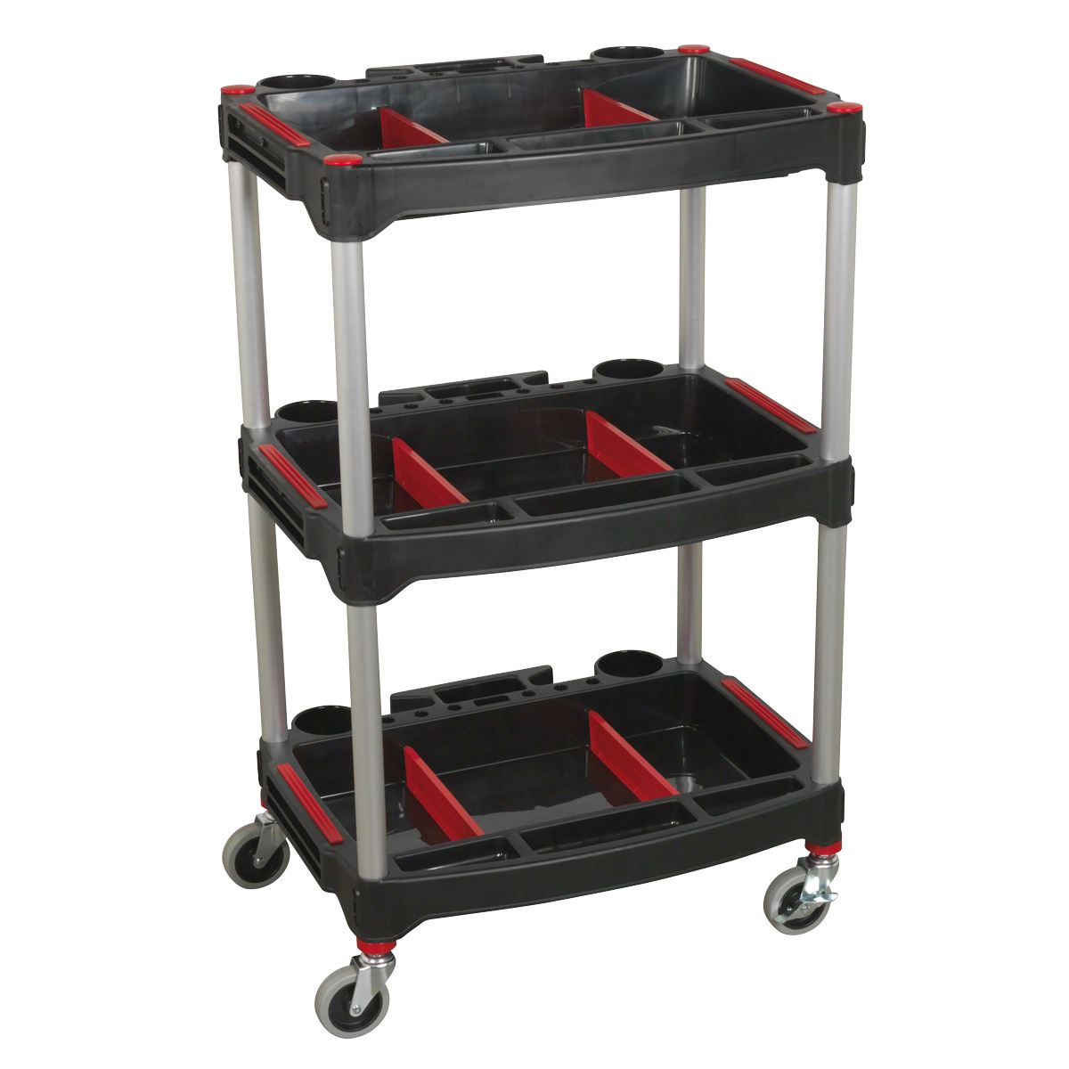 Sealey Workshop Trolley 3-Level Composite with Parts Storage