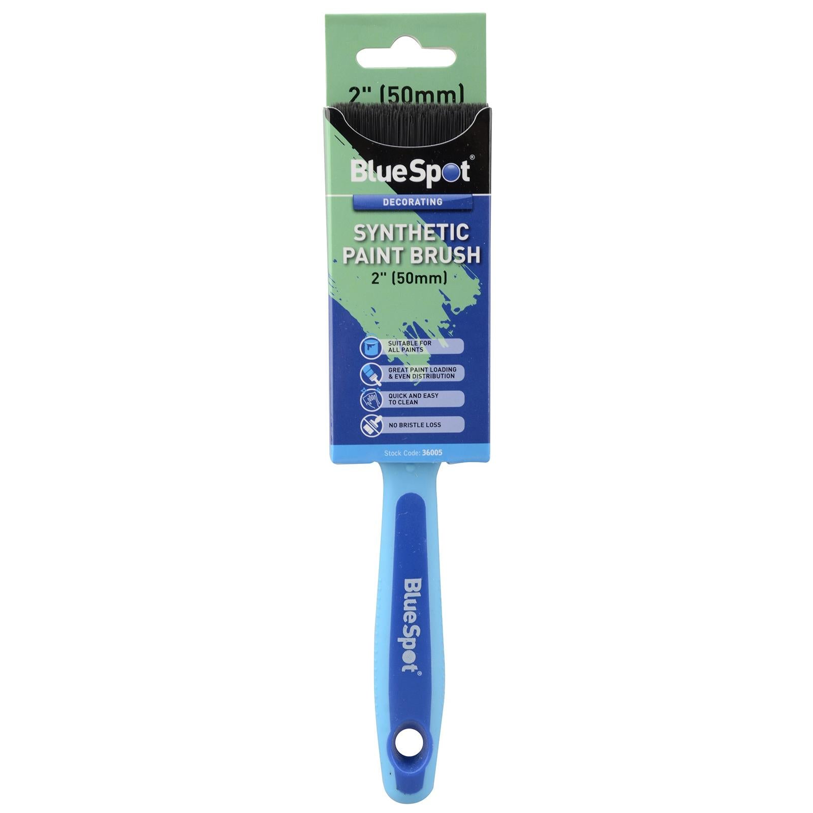 BlueSpot Synthetic Paint Brush with Soft Grip Handle 50mm (2")