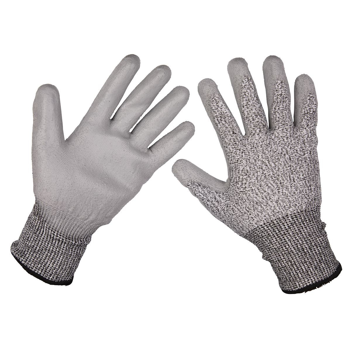 Worksafe by Sealey Anti-Cut PU Gloves (Cut Level C - Large) - Pair