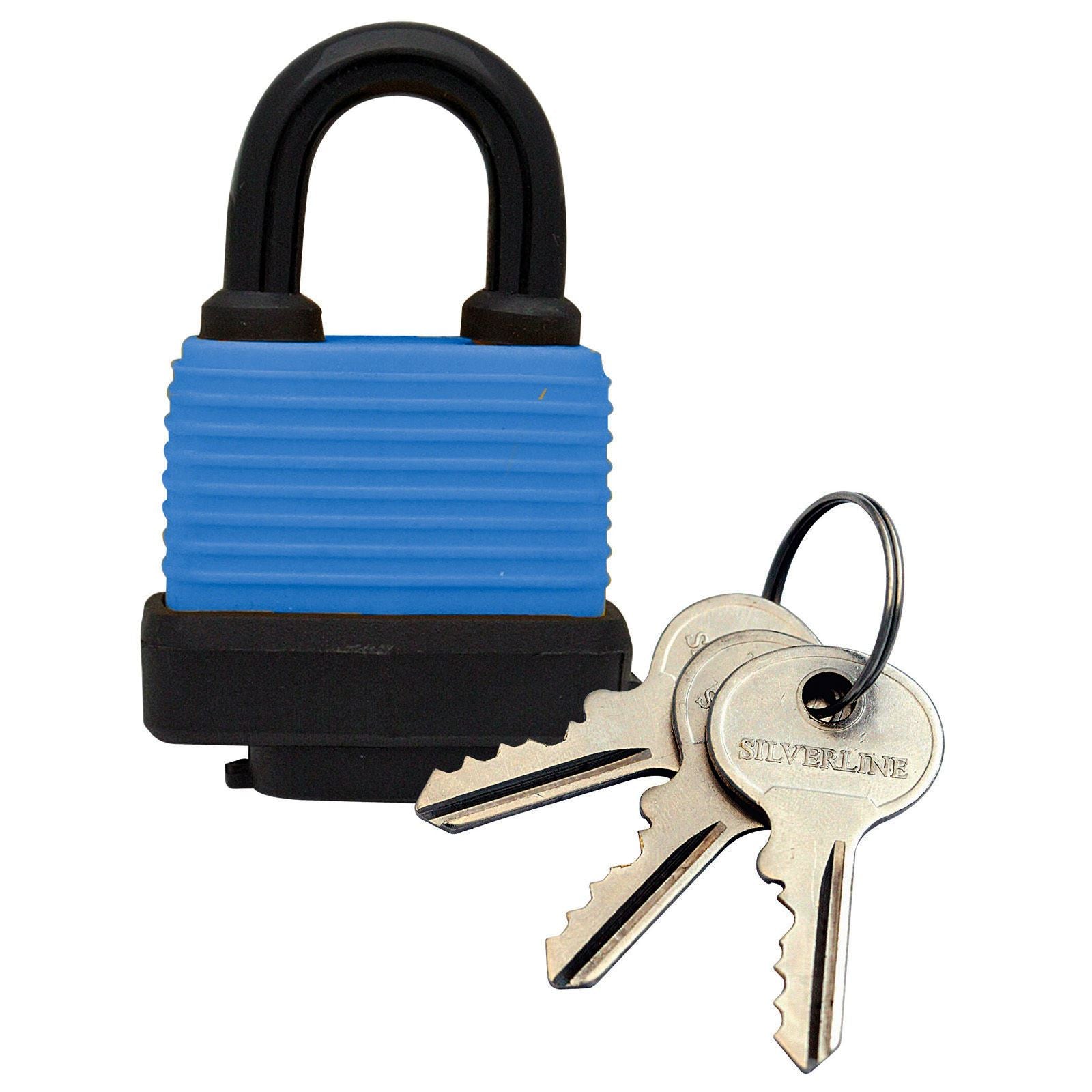 Silverline 40mm or 50mm Weather Resistant Iron Padlock