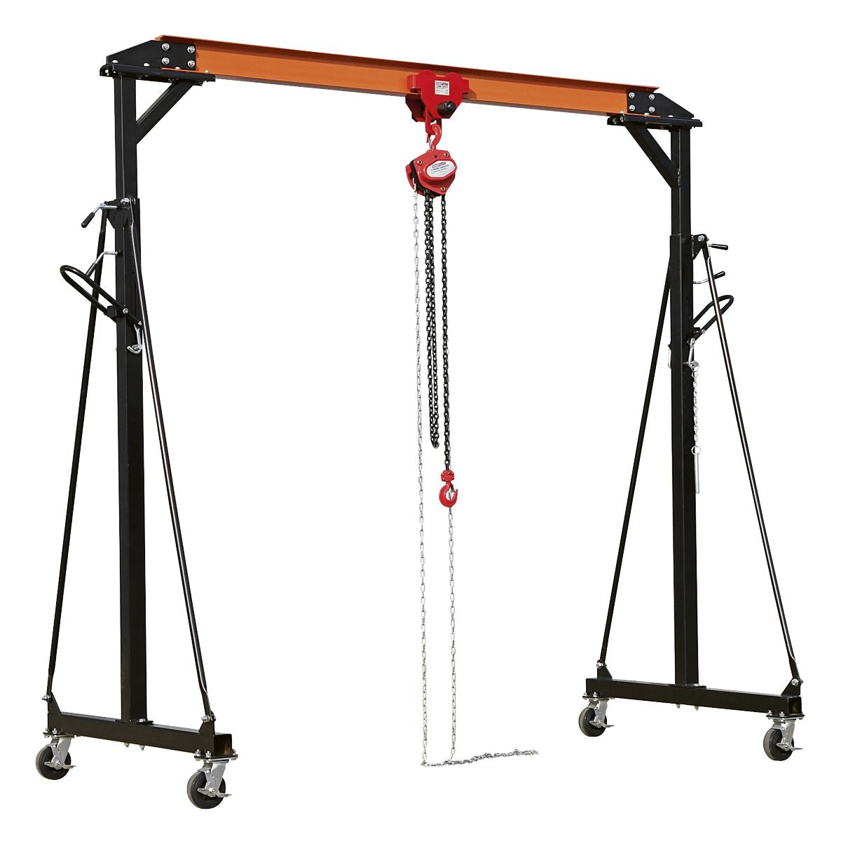 Sealey Portable Lifting Adjustable Gantry Crane 1 Tonne & Hoist Combo