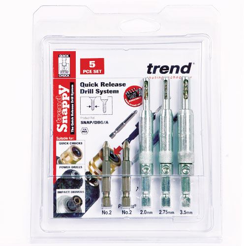 Trend Snappy Drill Bit Guide 5Pc Set  SNAP/DBG/A