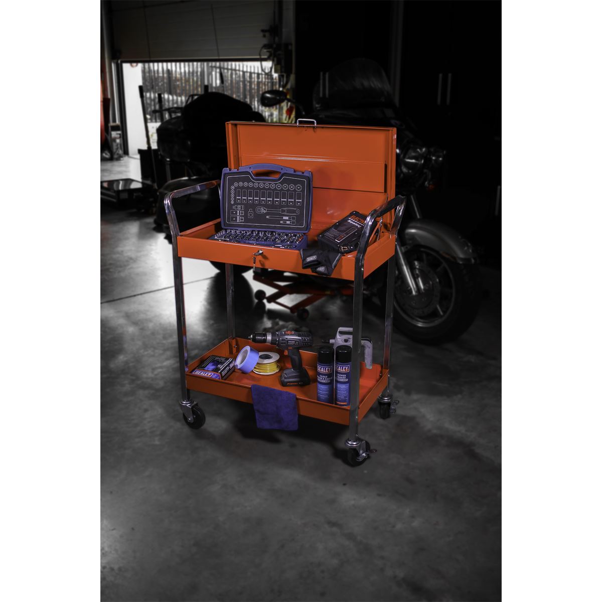 Sealey Superline Pro Trolley 2-Level Heavy-Duty with Lockable Top