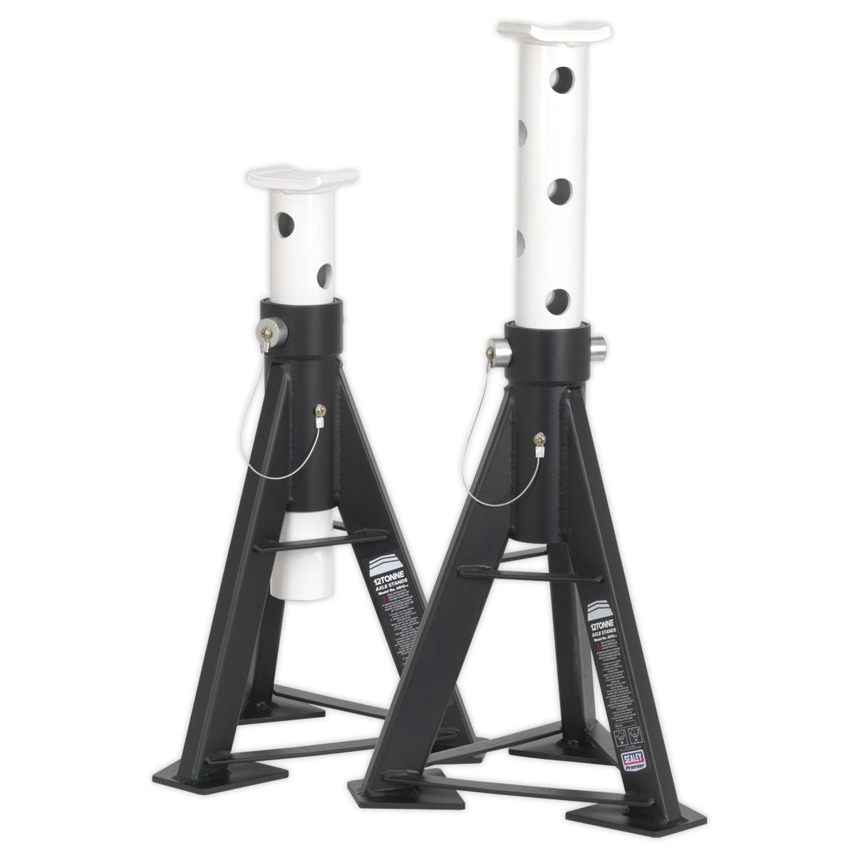 Sealey Premier Premier Axle Stands (Pair) 12 Tonne Capacity per Stand High Level