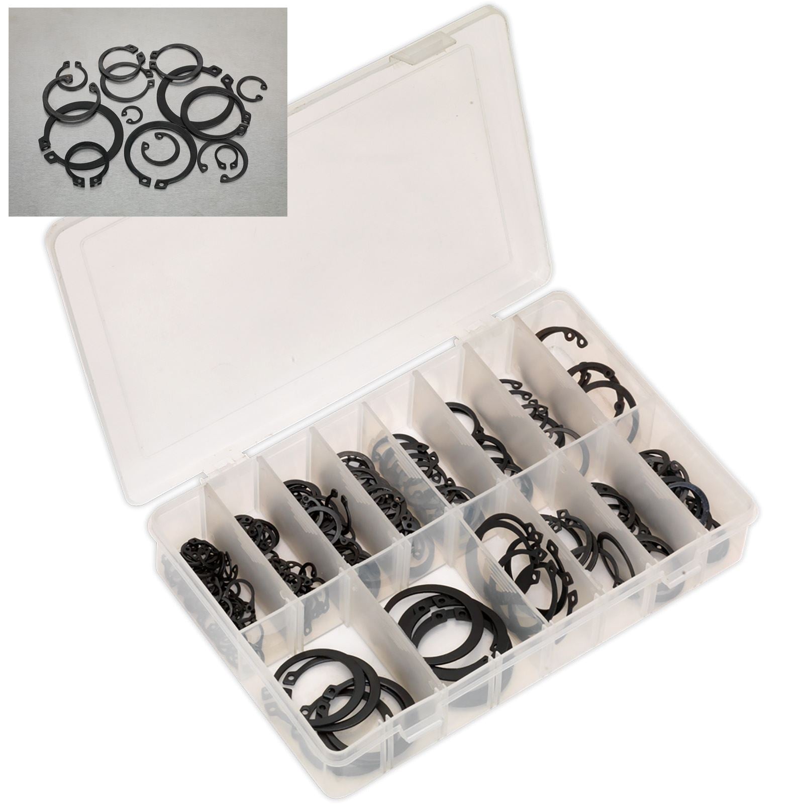 Sealey 200 Piece Internal and External Circlip Assortment Metric