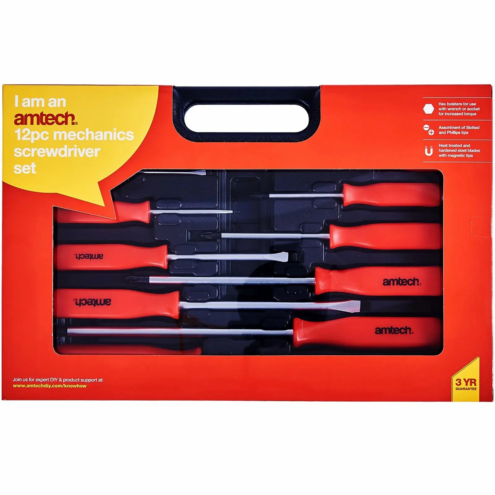 Amtech 12 Piece Mechanics Screwdriver Set in Case