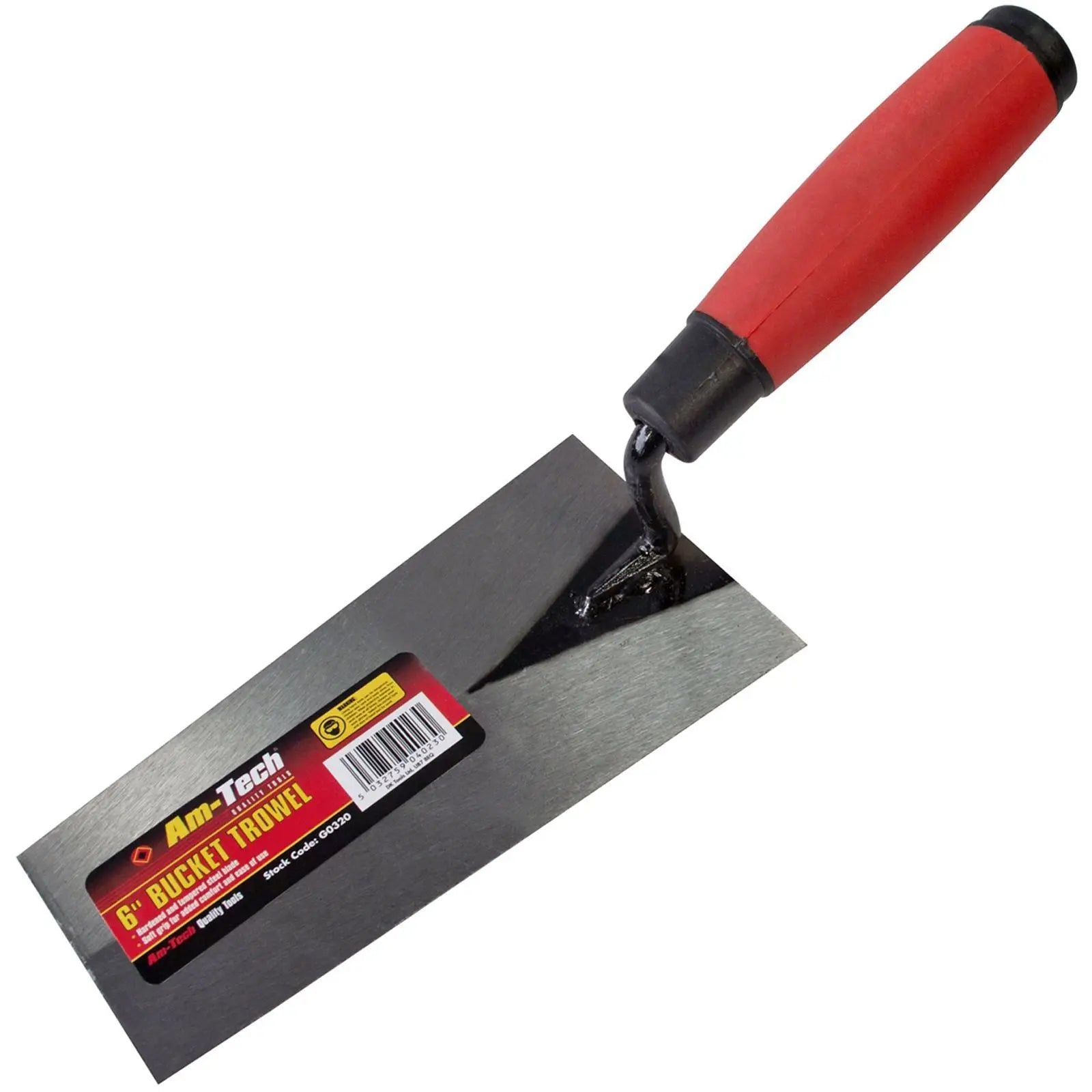 Amtech 150mm (6") Bucket Trowel with Soft Grip Handle