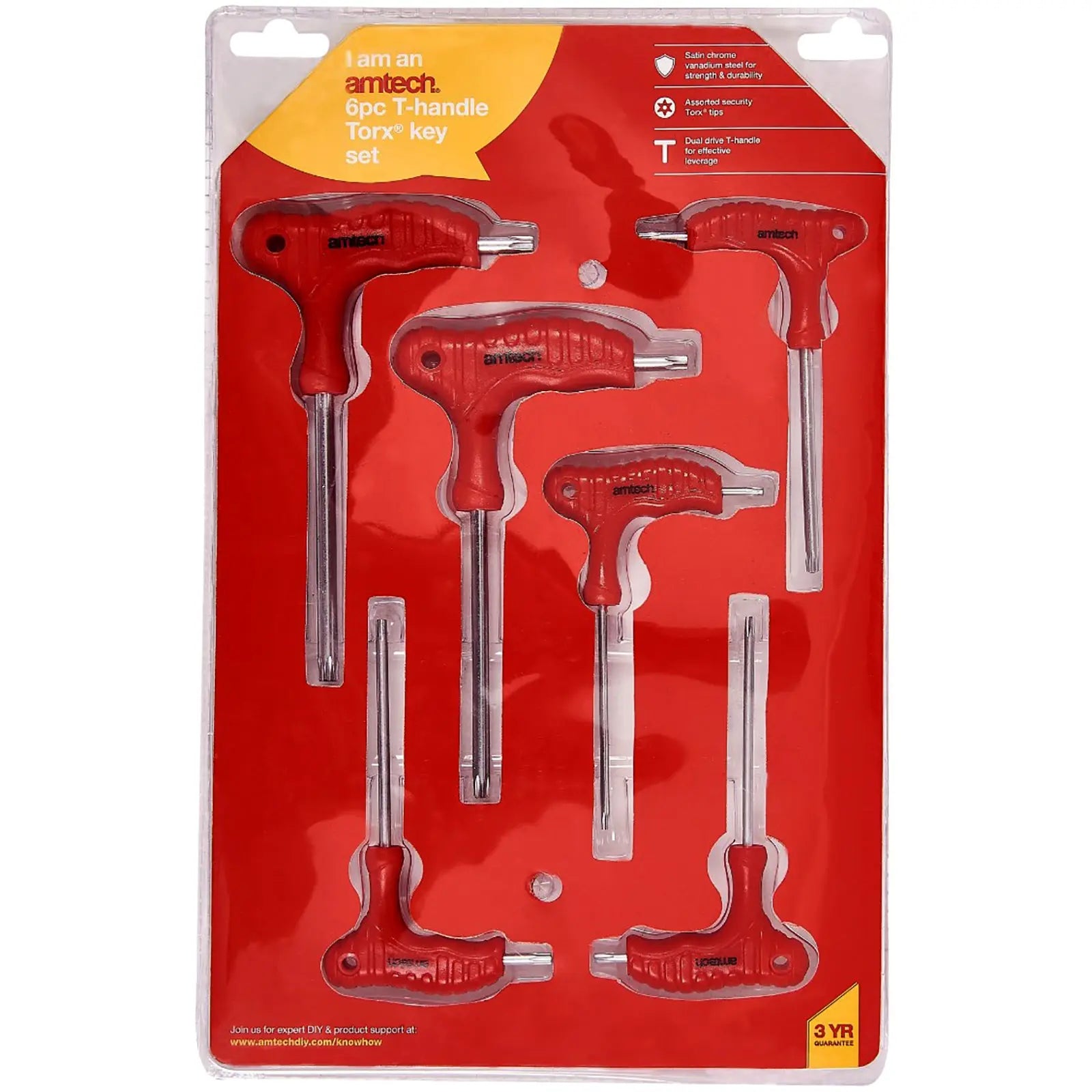 Amtech 6 Piece T-Handle Torx Wrench Set