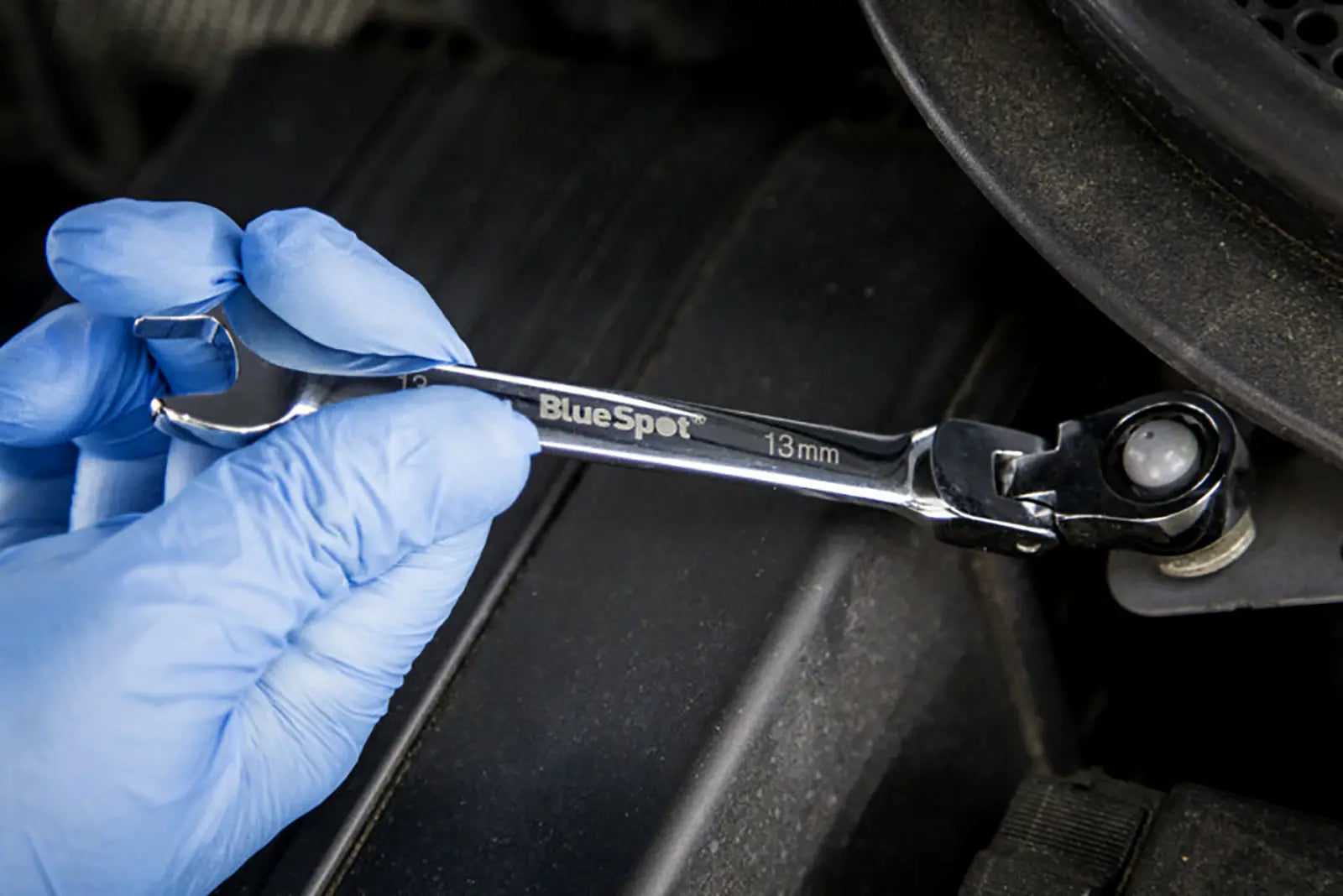 BlueSpot Ratchet Spanner Set Flexible Head Combination 6 Piece 8-17mm