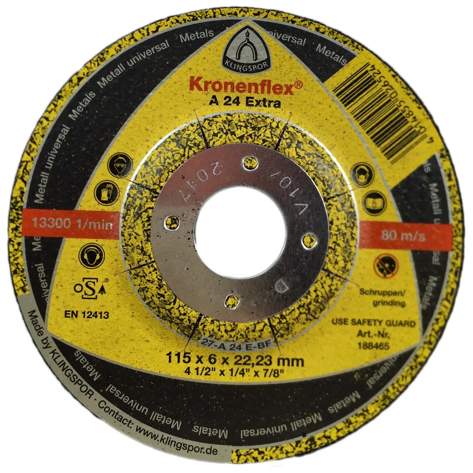 Klingspor A24 Extra 115mm x 6mm Metal Grinding Discs