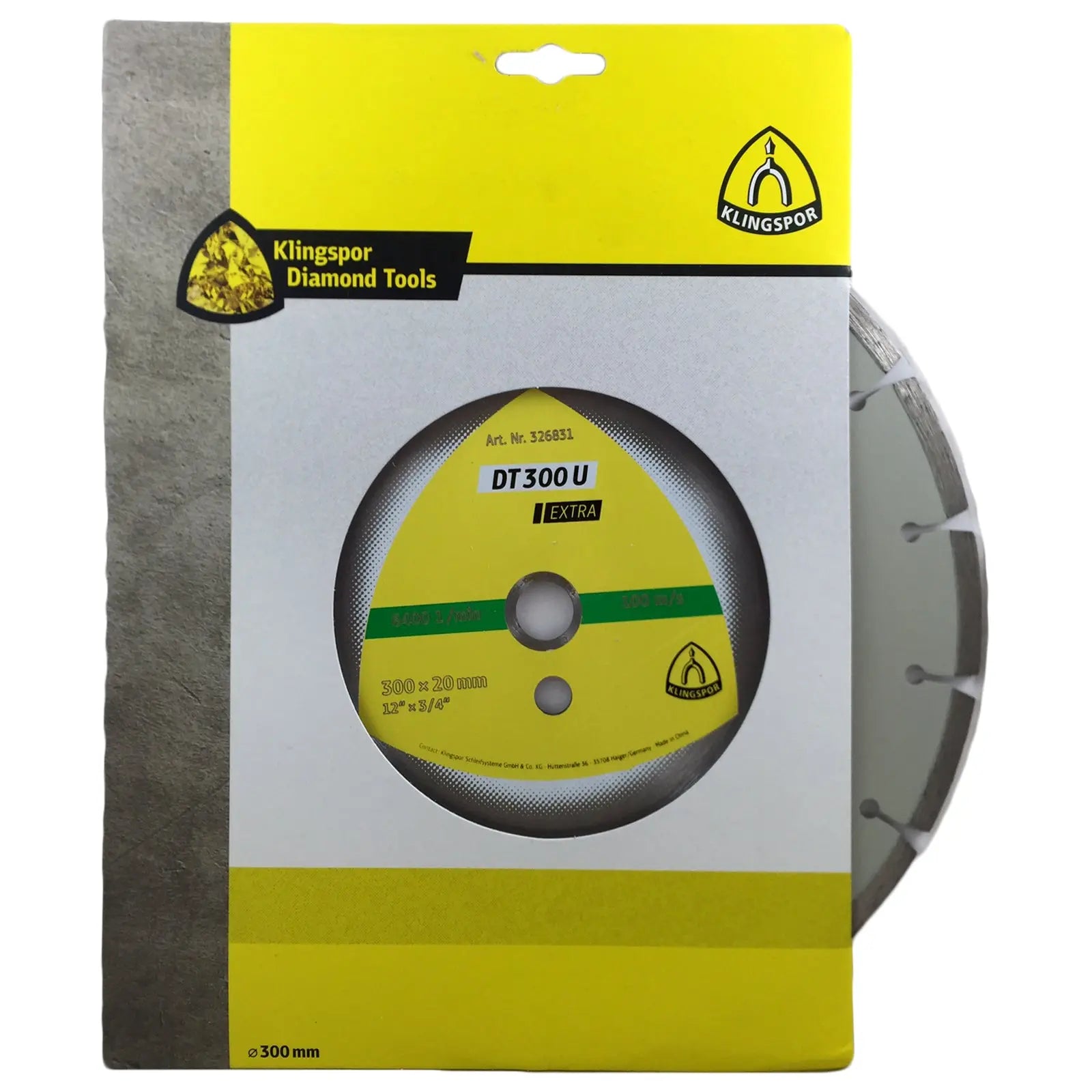 Klingspor DT300U 300mm 12" Professional Diamond Cutting Blade
