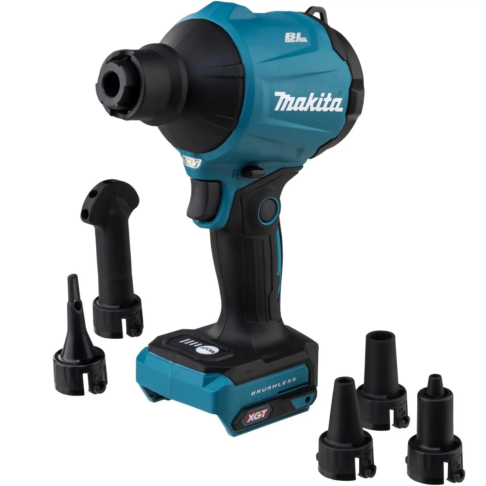 Makita Dust Blower 40V Max XGT Brushless 2 x 2.5Ah Batteries Charger Tool Bag Kit AS001GD202 White Rose Tools