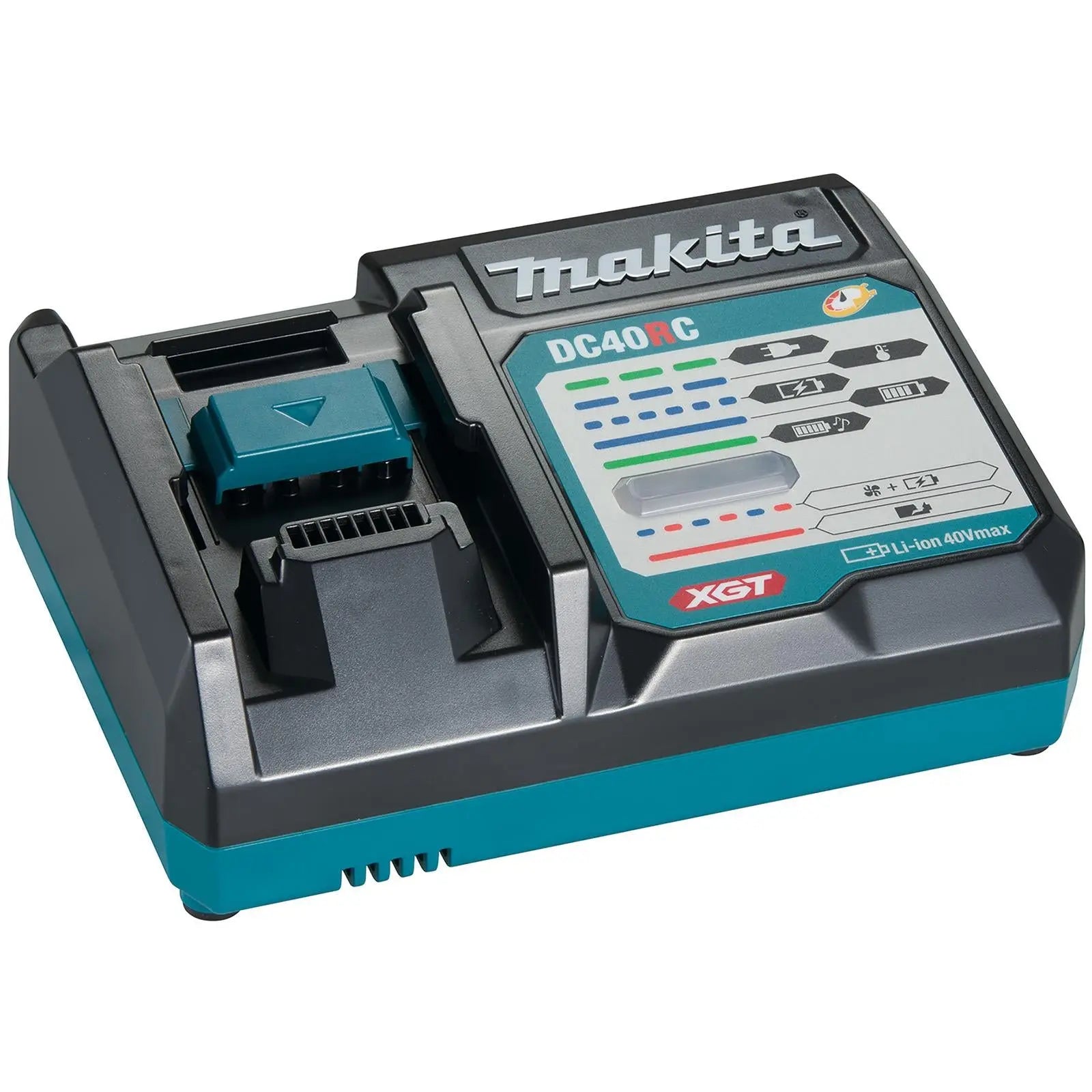 Makita Dust Blower 40V Max XGT Brushless 2 x 2.5Ah Batteries Charger Tool Bag Kit AS001GD202 White Rose Tools