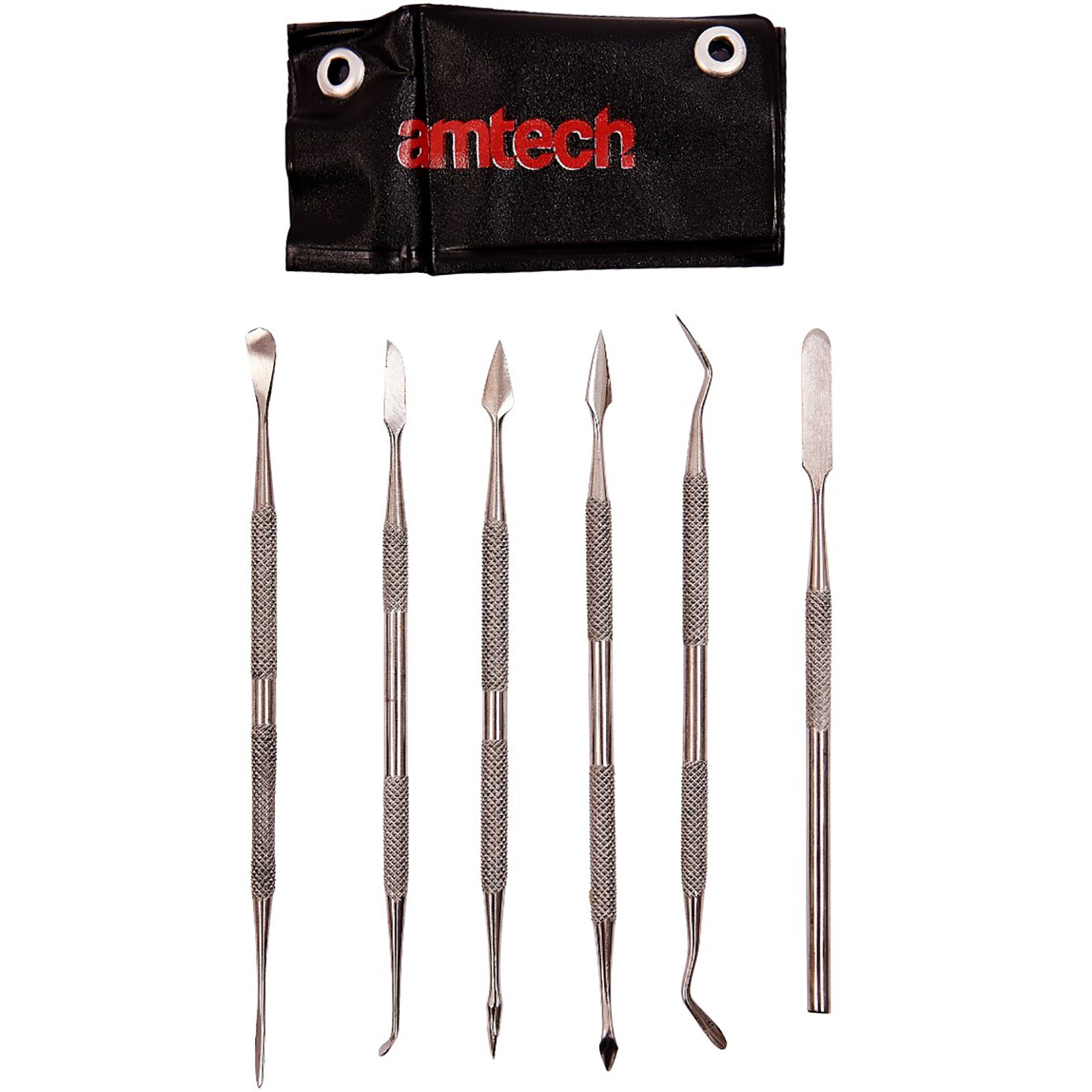 Amtech 6 Piece Stainless Steel Wax Carving Set