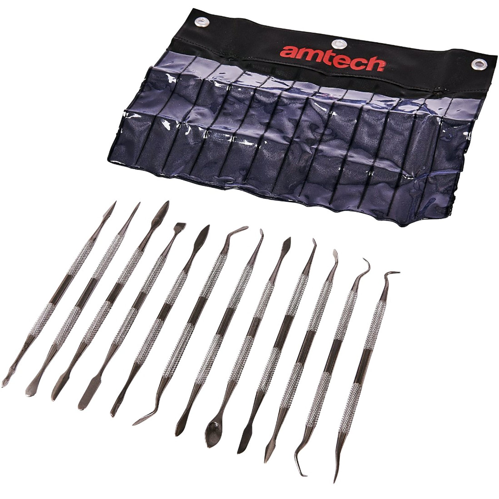 Amtech 12 Piece Stainless Steel Wax Carving Set