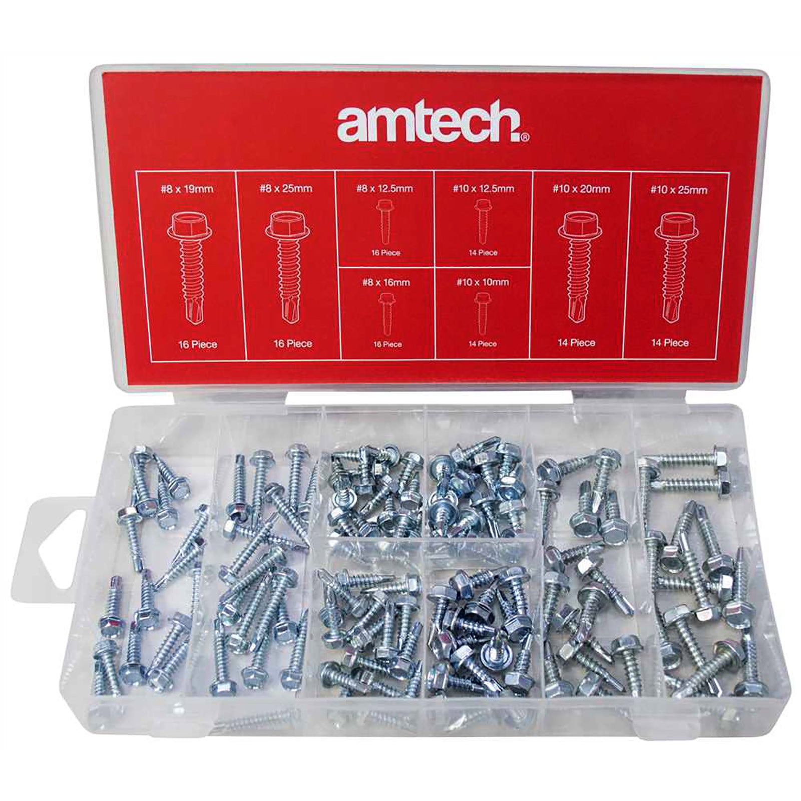 Amtech 120 Piece Hex Head Self Tapping Screw Assortment