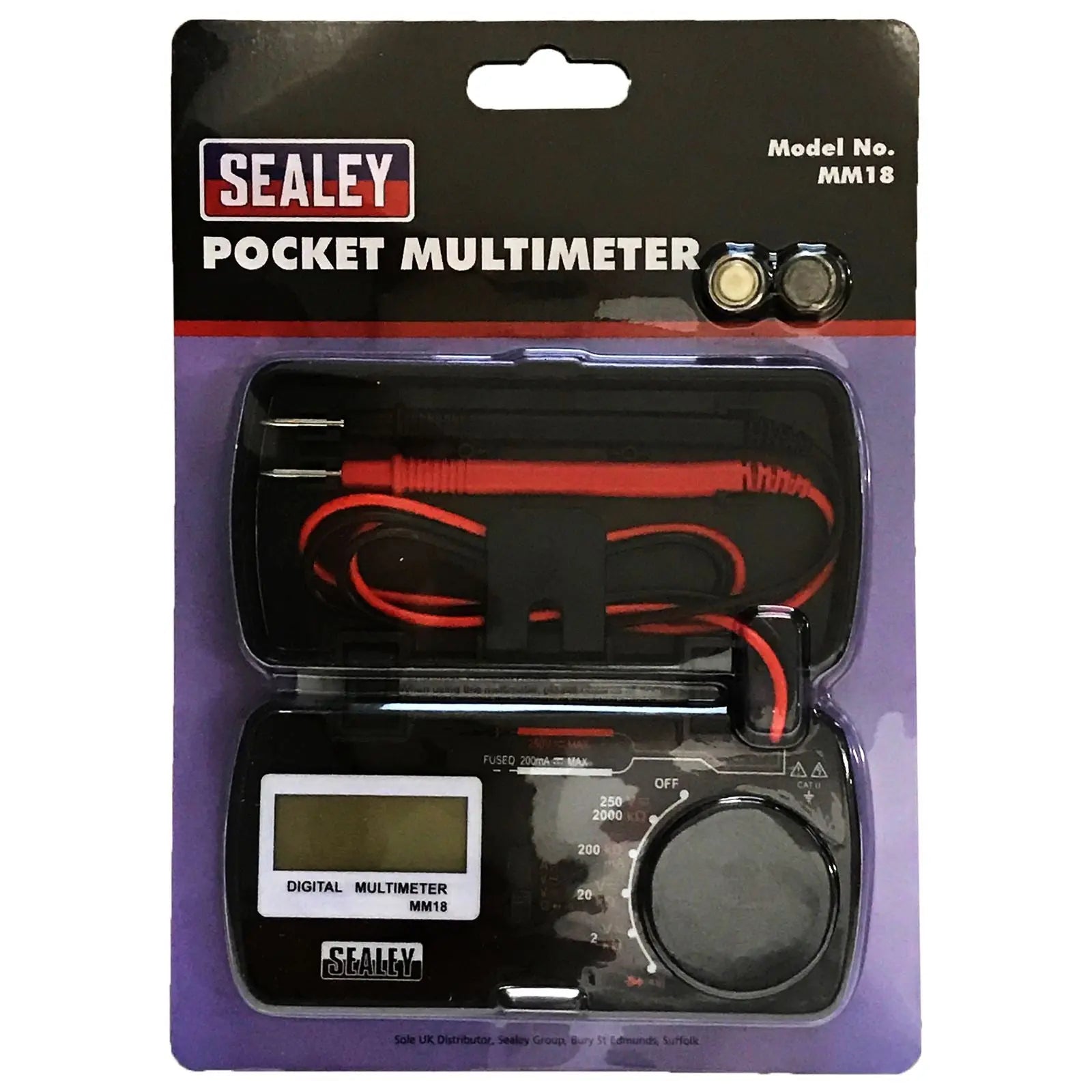 Sealey Pocket Multimeter AC DC Voltage Resistance Electrican Compact
