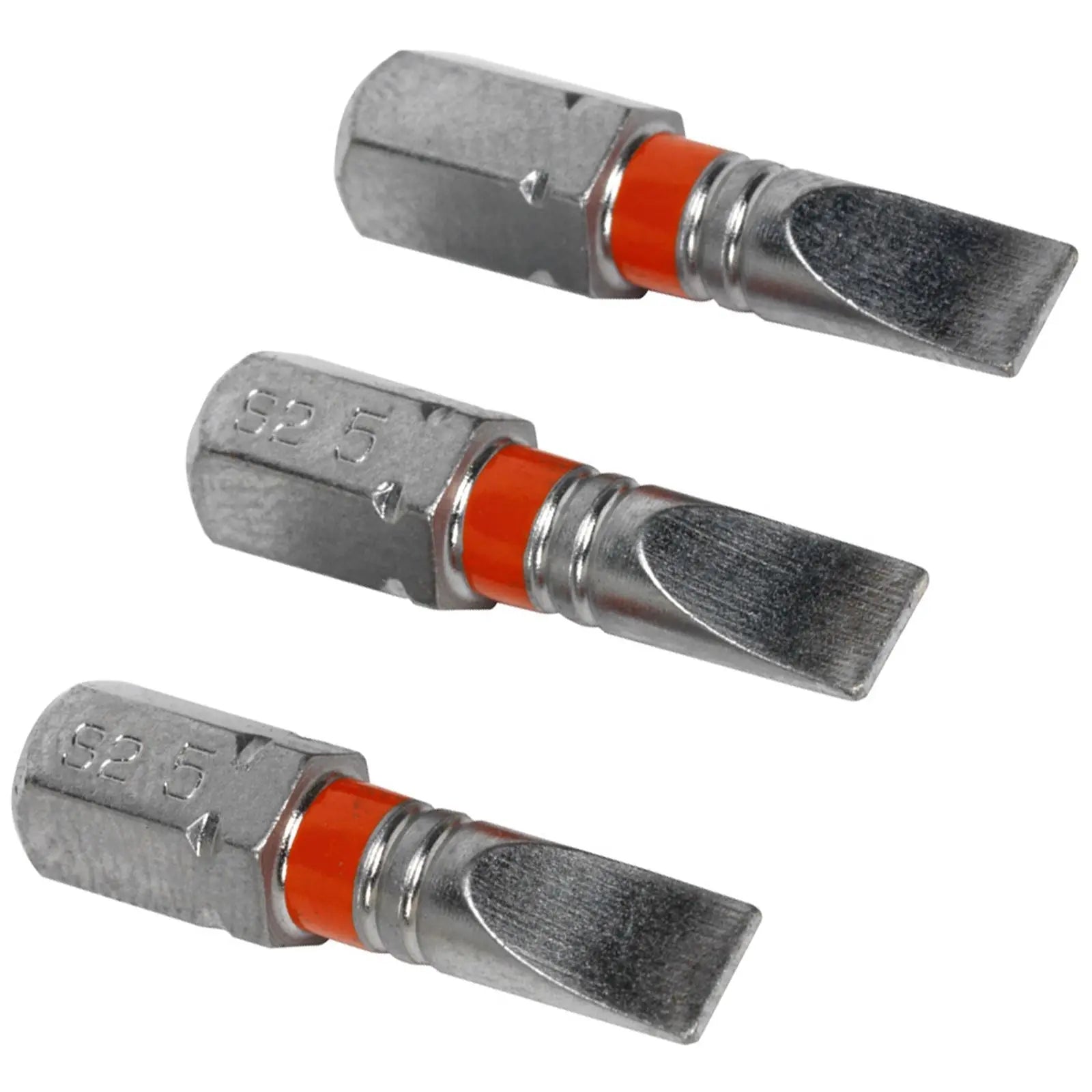 Sealey Screwdriver Bits Colour Coded S2 Steel 3 Pack Pozi Phillips Slotted 25mm 75mm