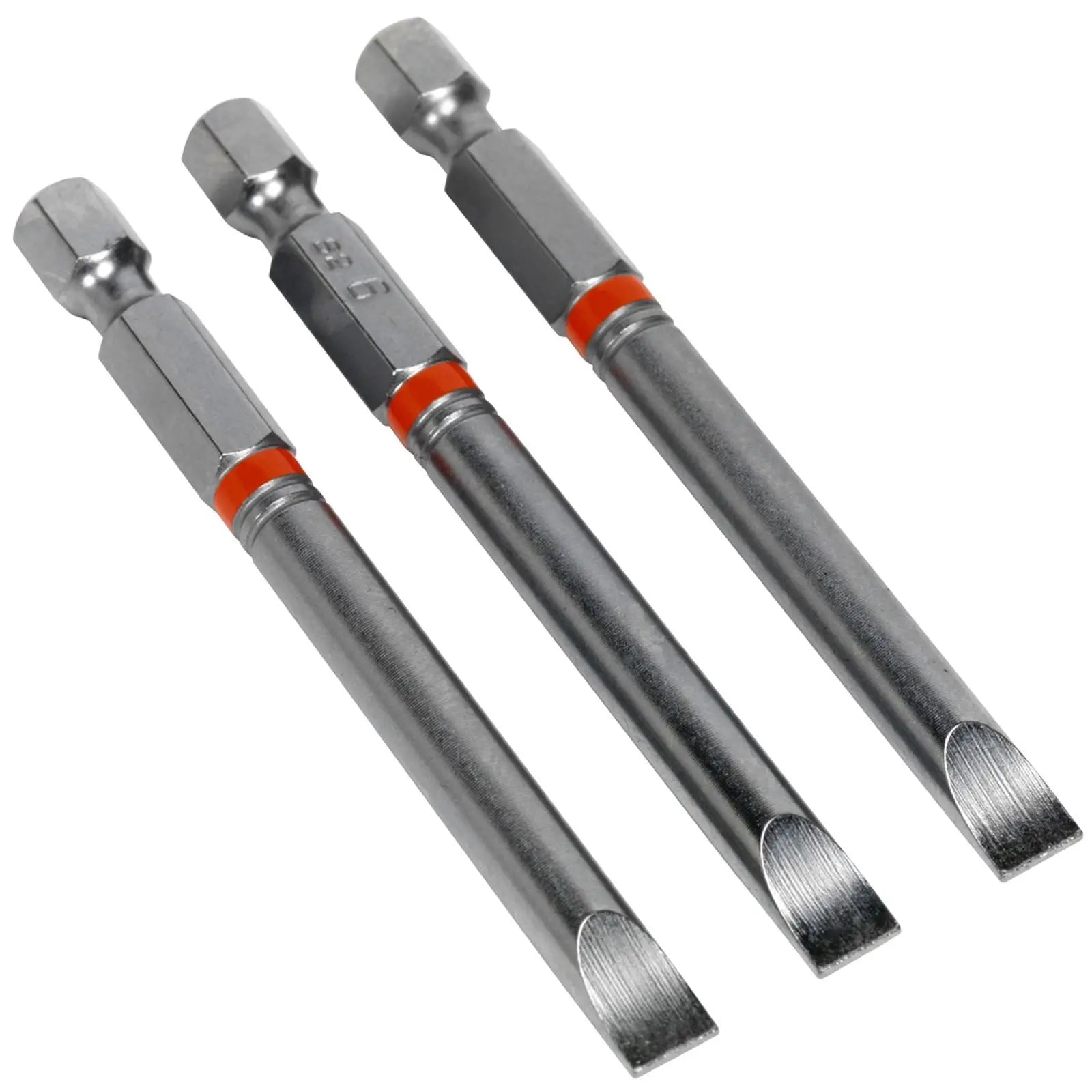 Sealey Screwdriver Bits Colour Coded S2 Steel 3 Pack Pozi Phillips Slotted 25mm 75mm